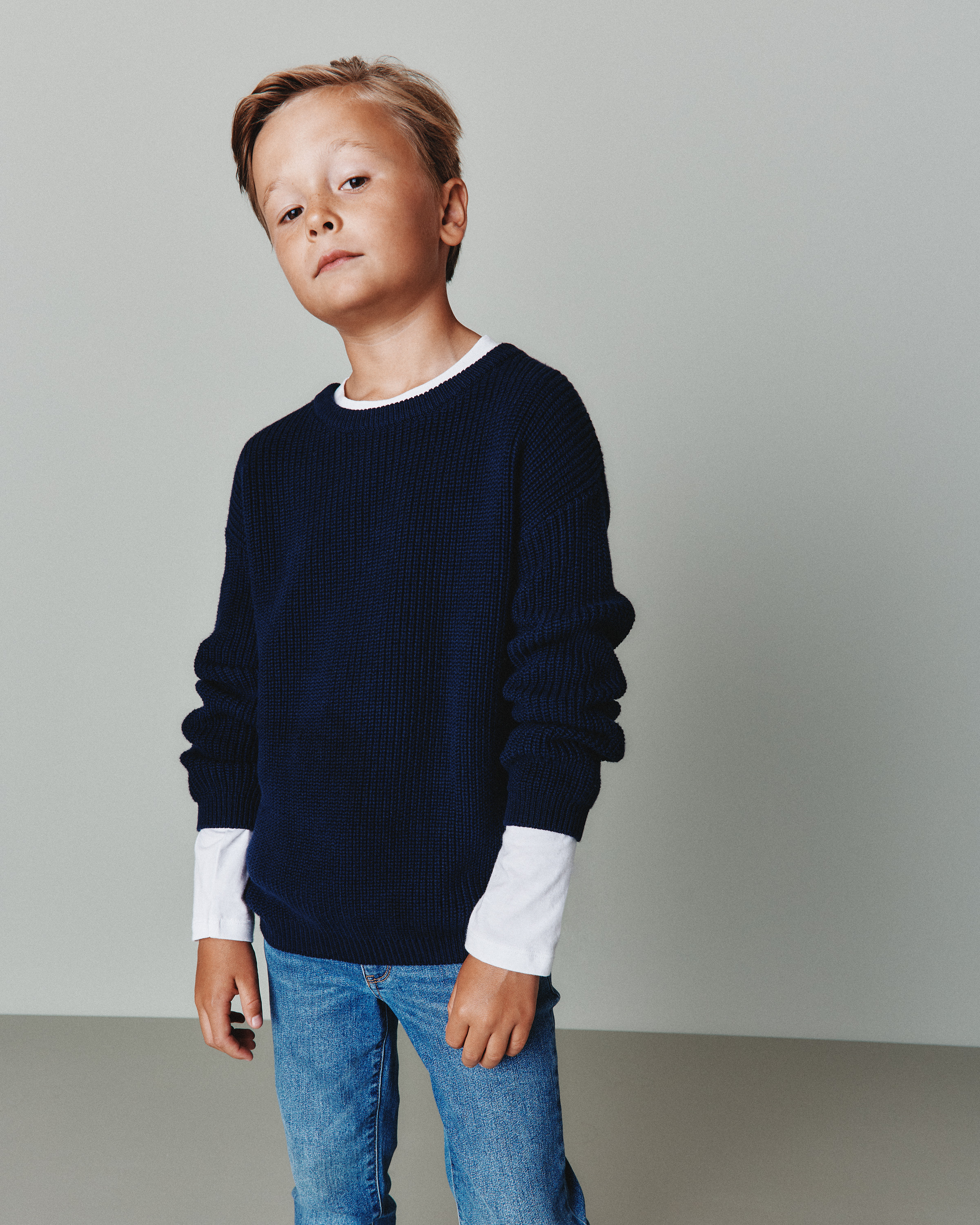 100% Organic Cotton Fisherman Tunic Sweater - thumbnail 2