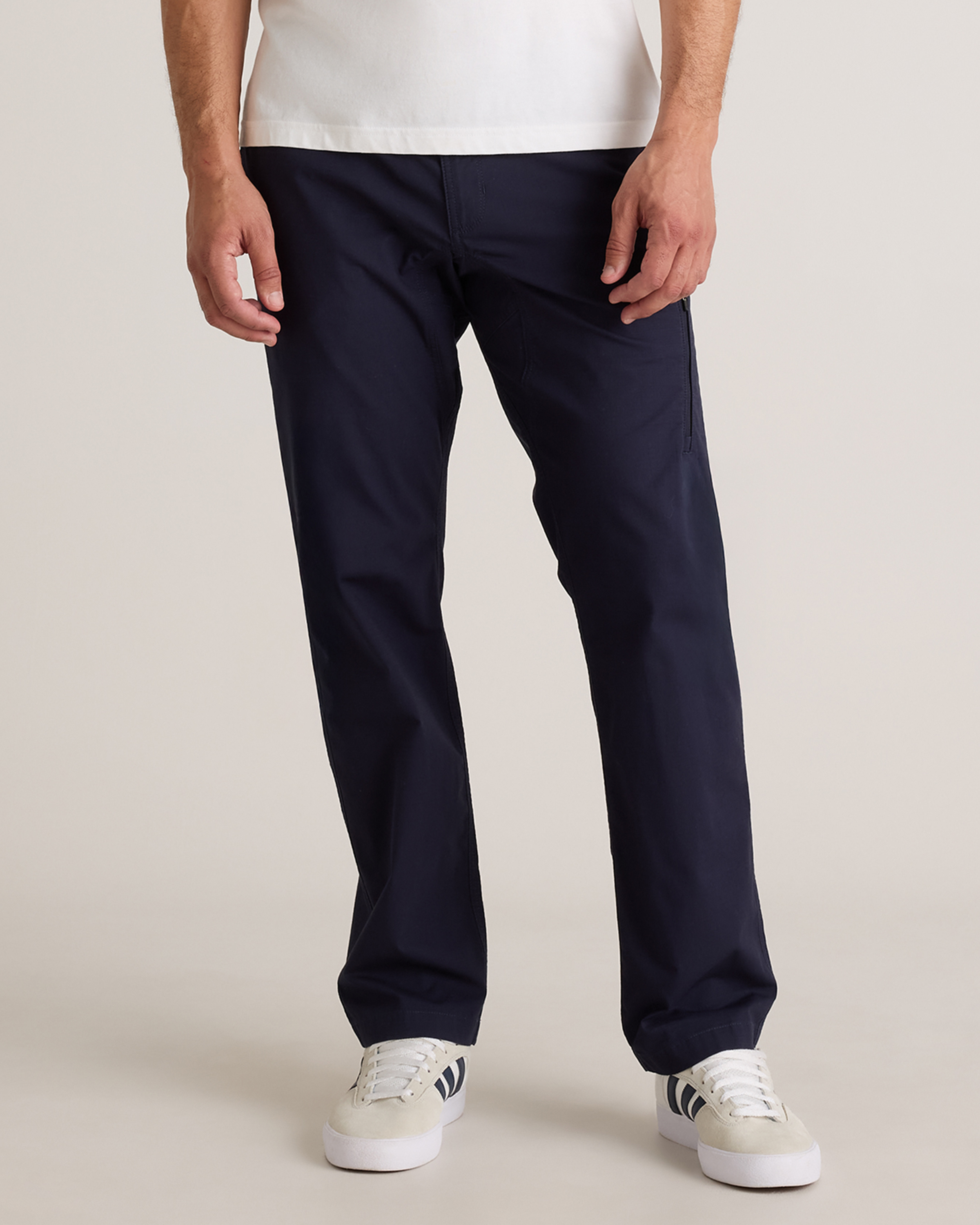 Organic Stretch Ripstop Straight Pants in Deep Navy
