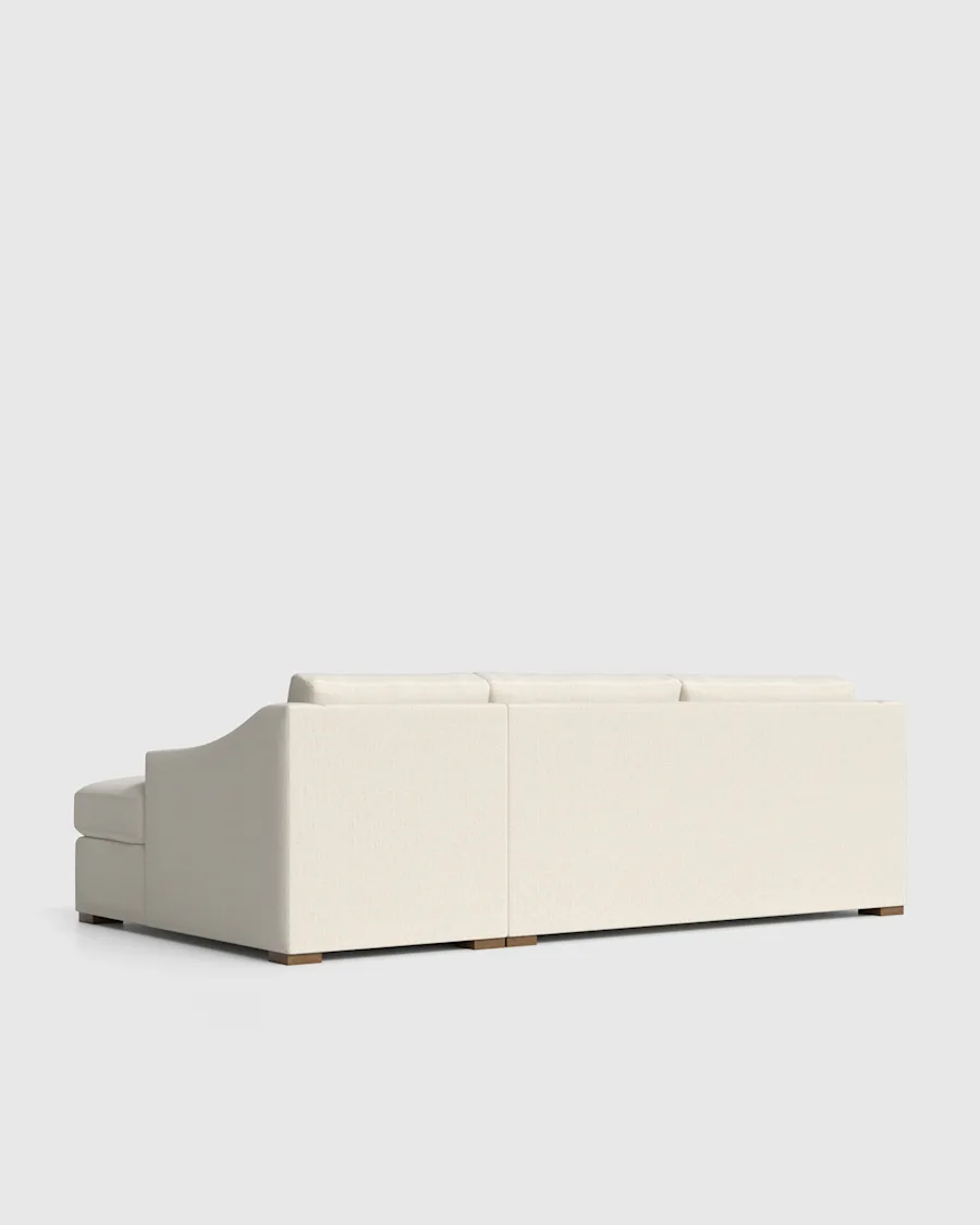 Hollis Slope Arm Chaise Sectional 112in Right Arm Nomad Snow back angle
