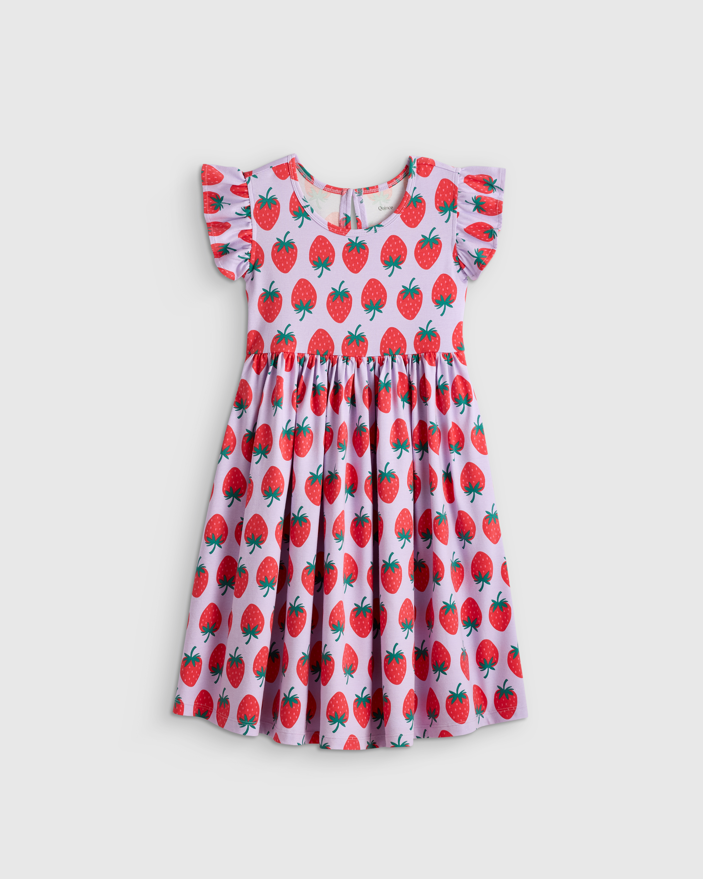 Organic Cotton Sleeveless Ruffle Dress 
