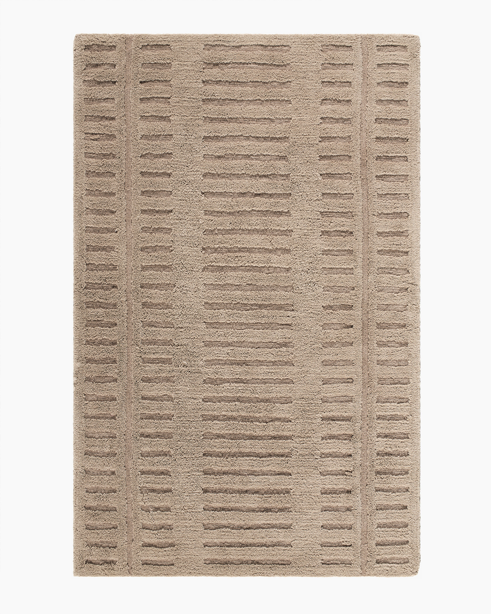 Charlie Washable Wool Rug in Dark Taupe