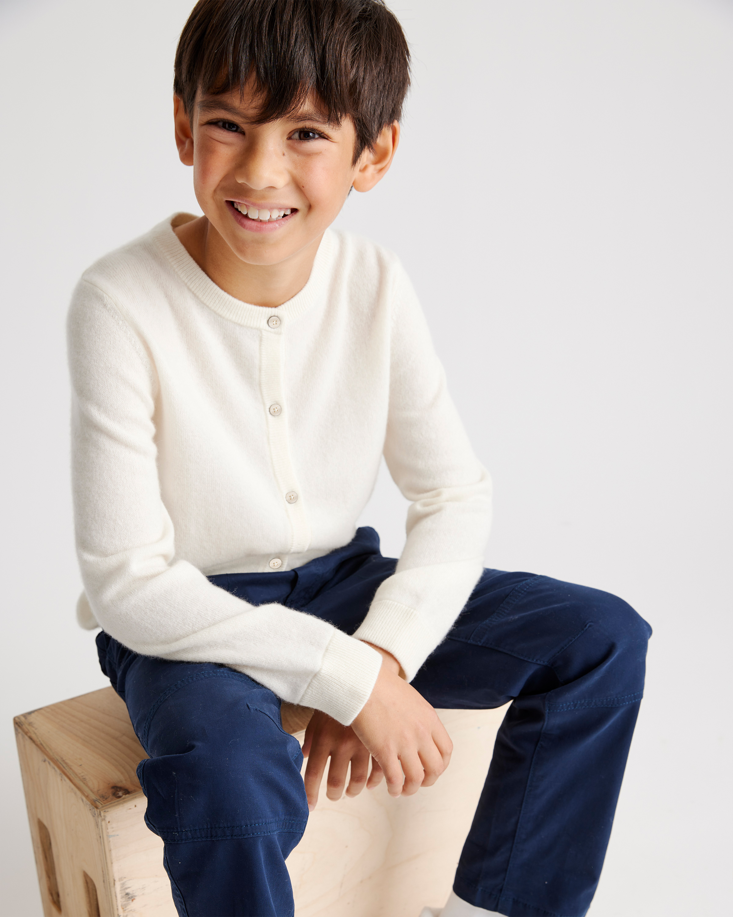 Mongolian Cashmere Cardigan - Kid - thumbnail 10