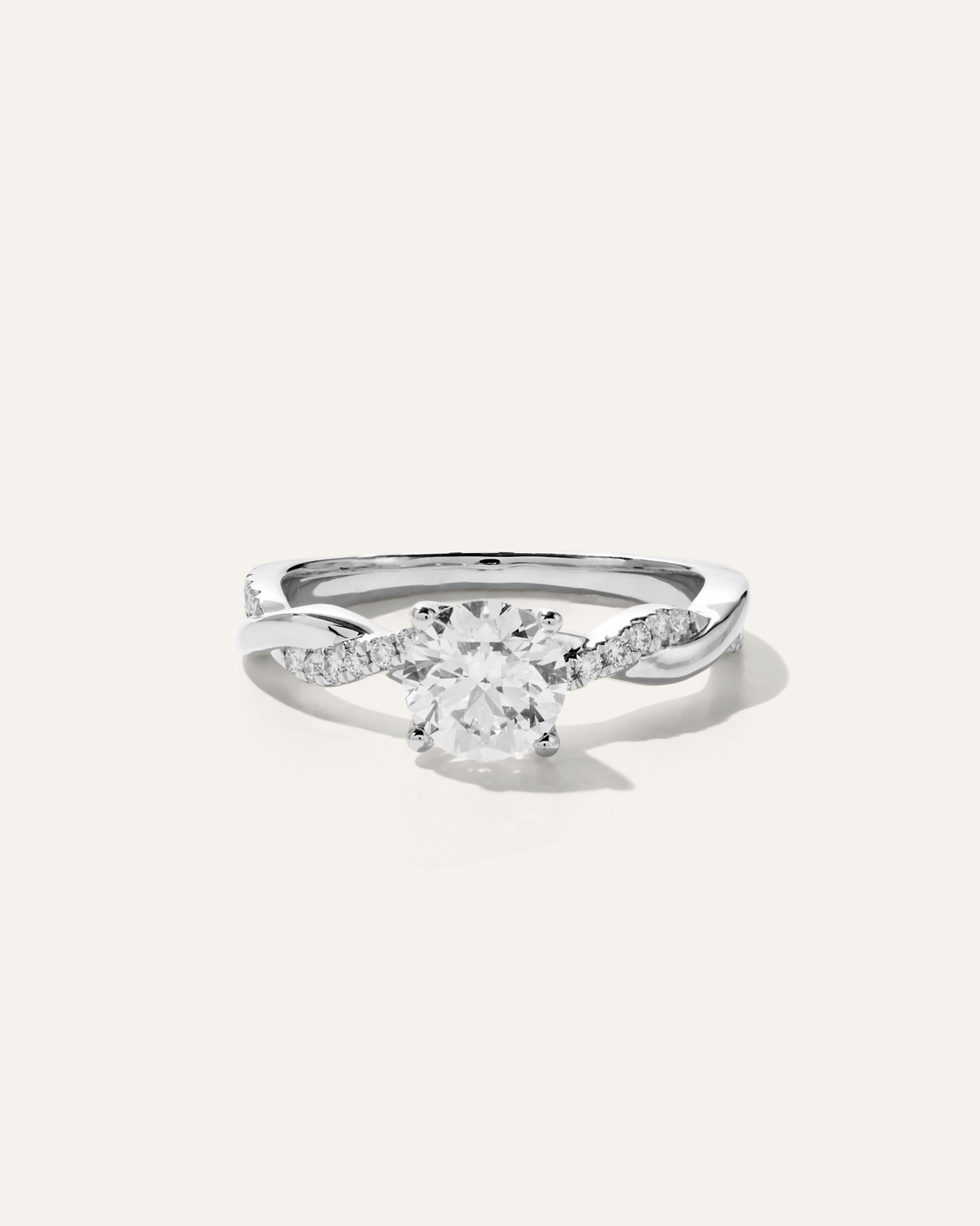 Lab Grown Diamond Round Twisted Engagement Ring - 1ct