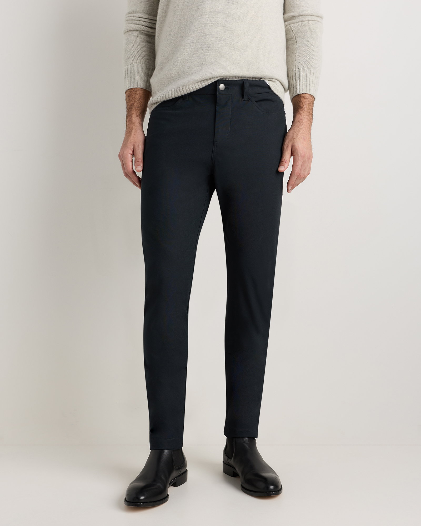 Mens Everyday 5 Pocket Tech Pant - Slim Fit in Steel Grey