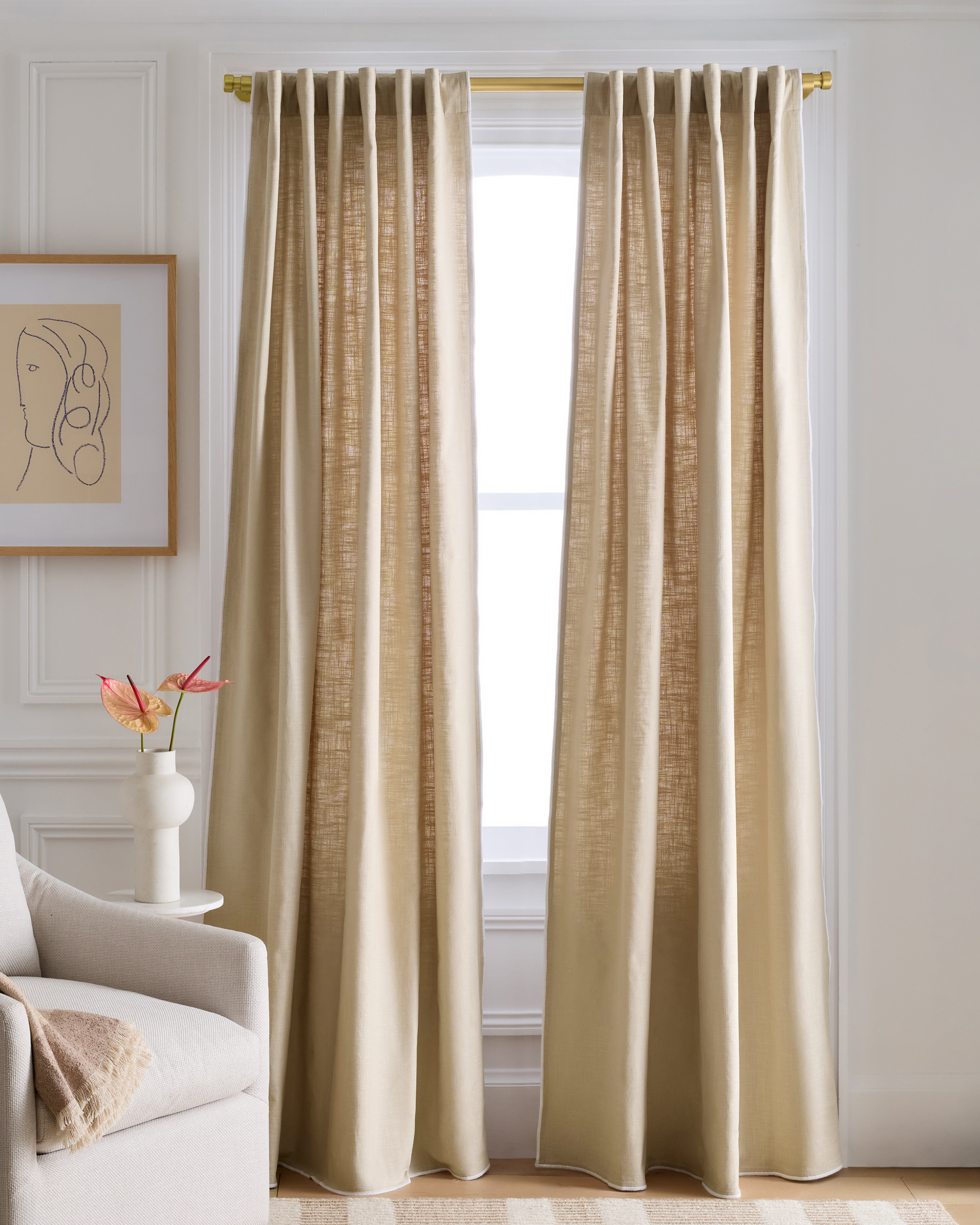 Piped Edge Cotton Curtain - thumbnail 10