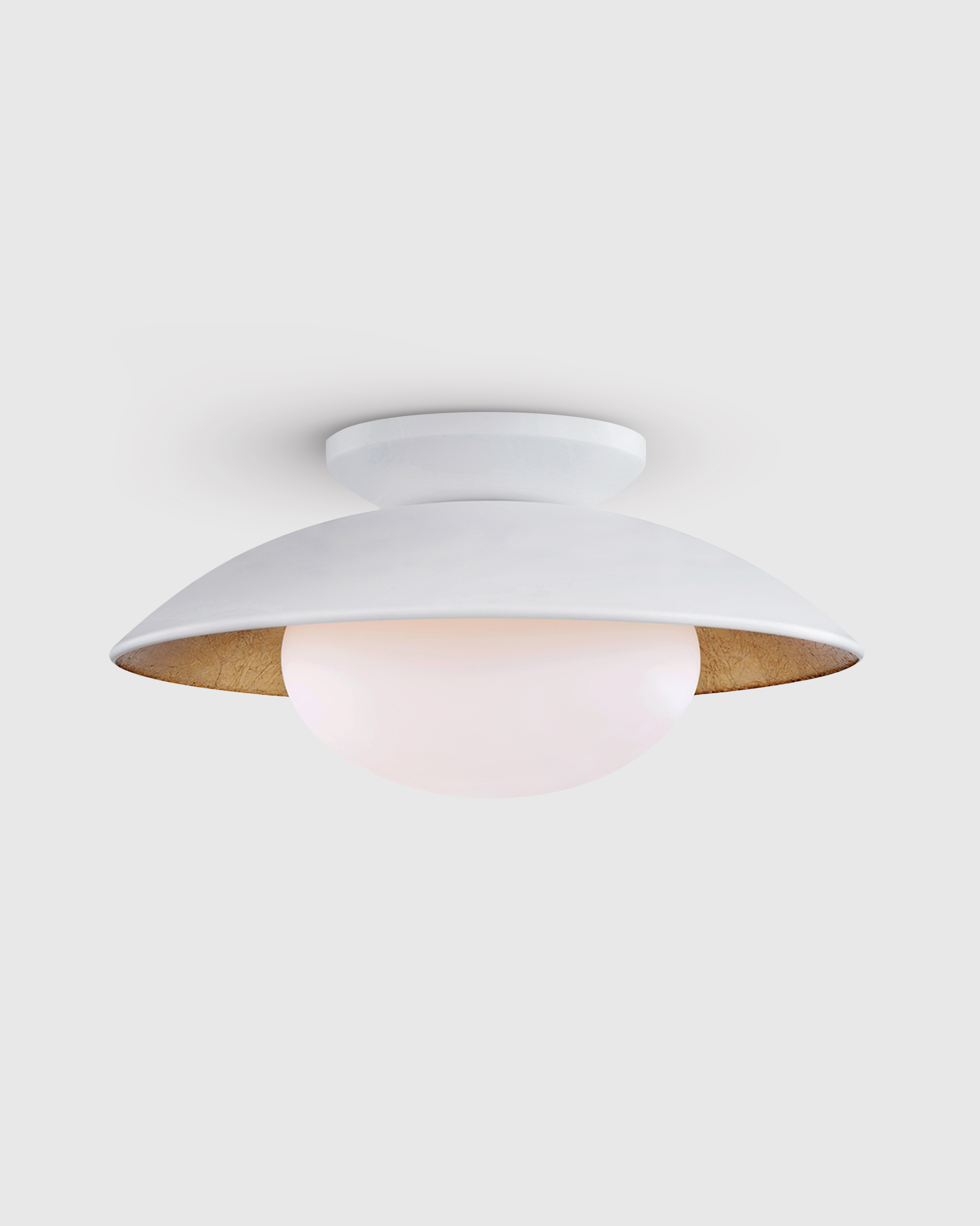 Steel and Gold Foil Flush Mount