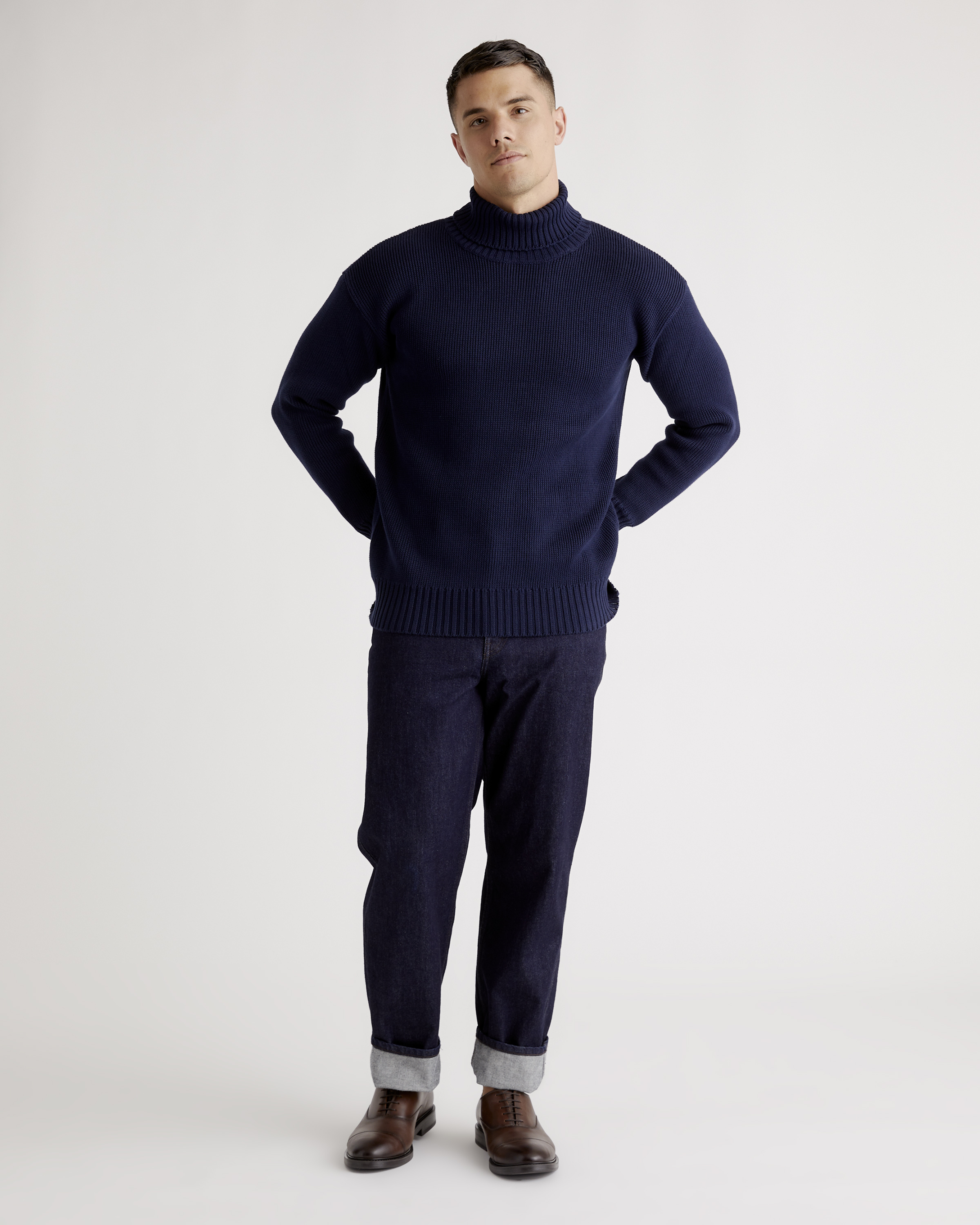100% Organic Cotton Turtleneck Sweater | Quince Canada