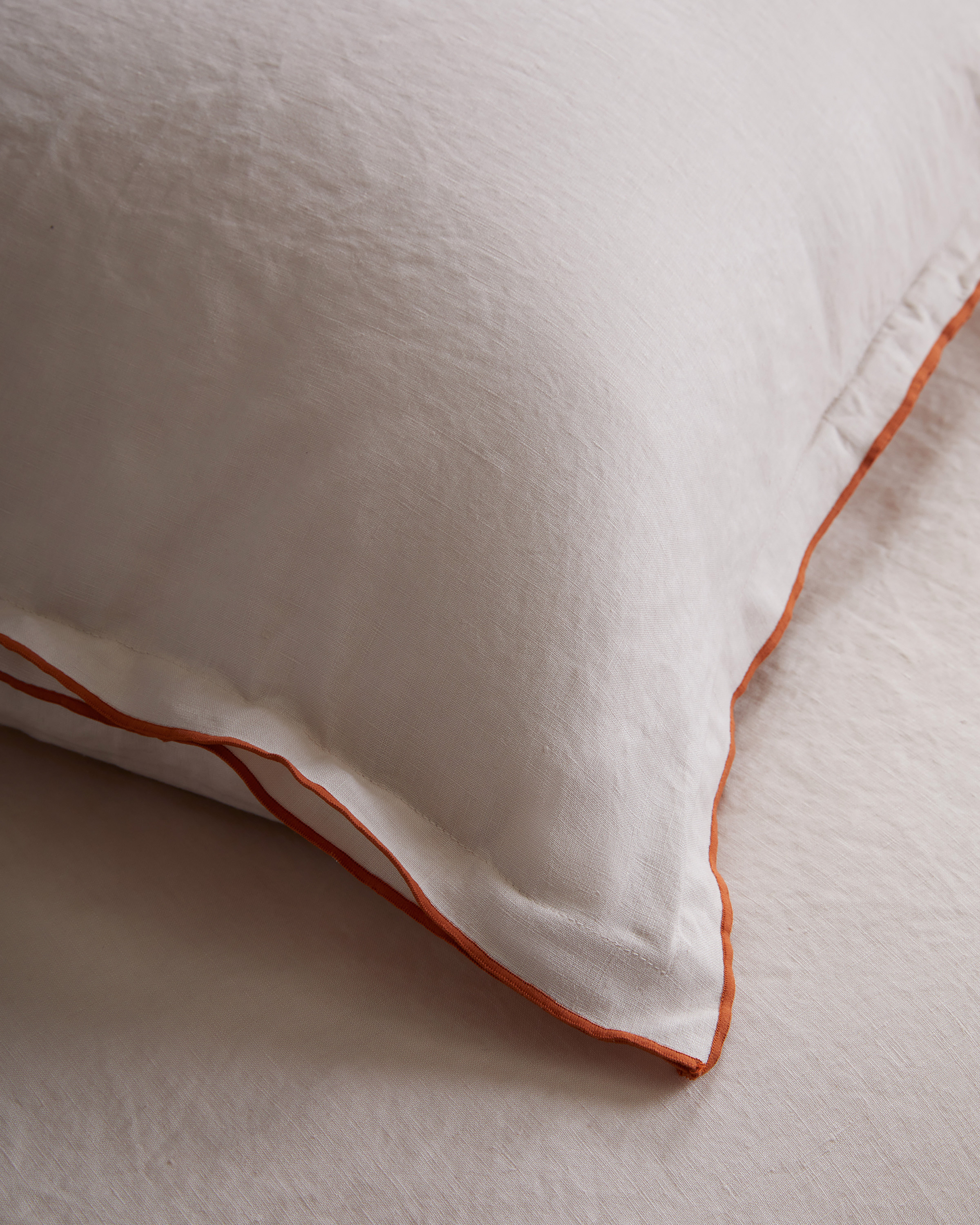European Linen Double Embroidered Edge Duvet Cover Set - thumbnail 7