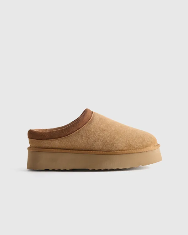 Australian Shearling Platform Clog Slipper