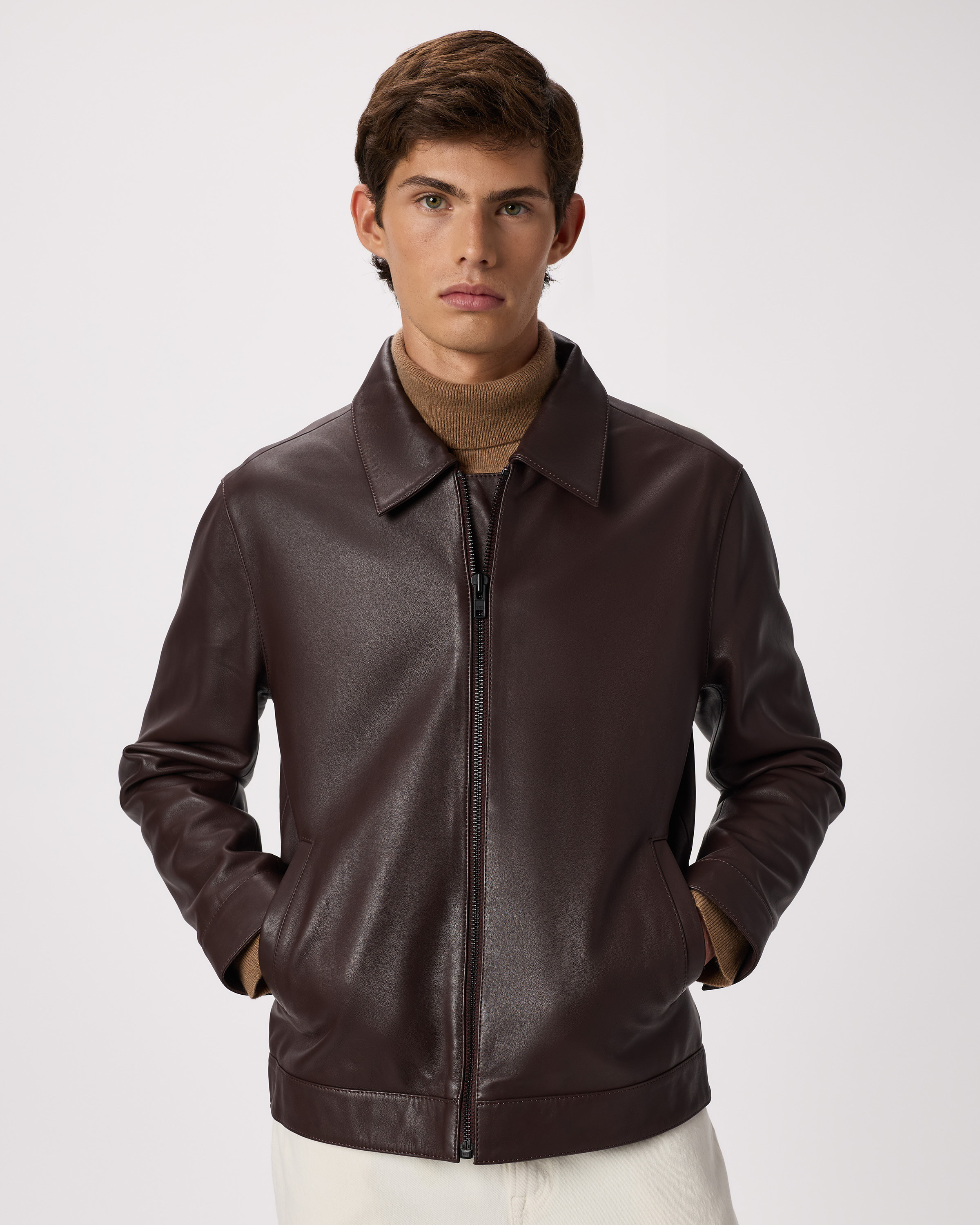 100% Leather Harrington Jacket 100% Leather Harrington Jacket