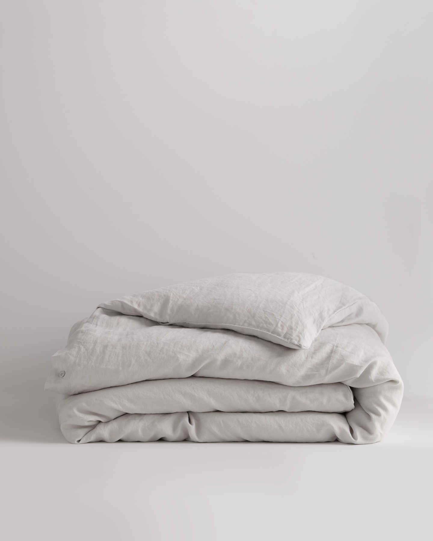 European Linen Duvet Cover - Light Grey - 2