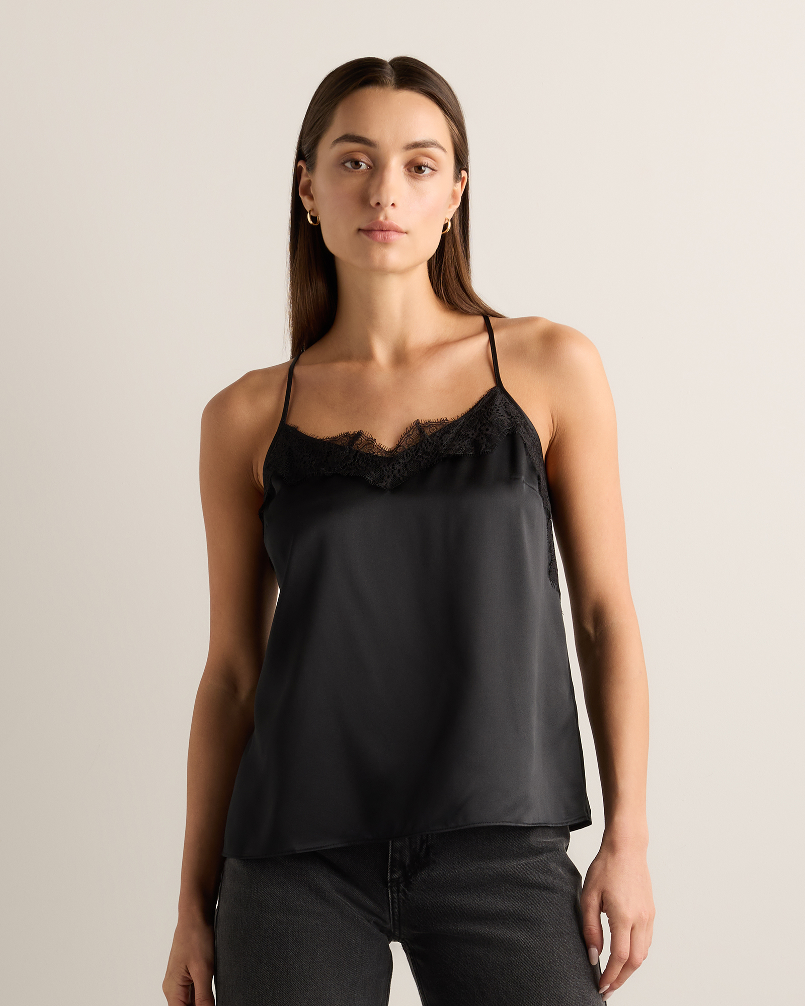 100% Washable Silk Lace Cami