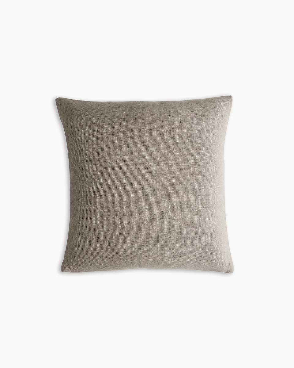 Quince Luxe Linen Pillow Cover In Warm Grey