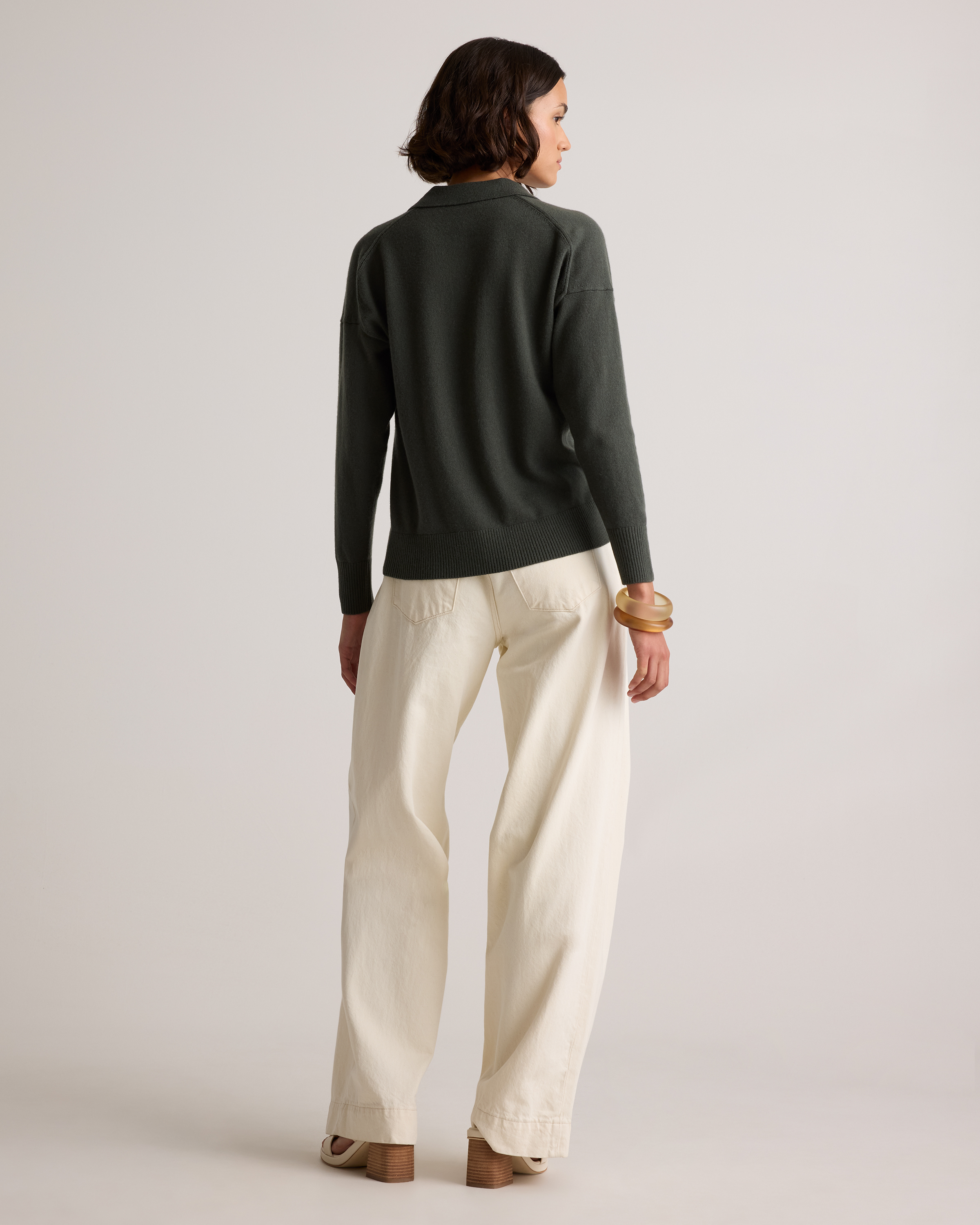 Women's Mongolian Cashmere Polo Sweater