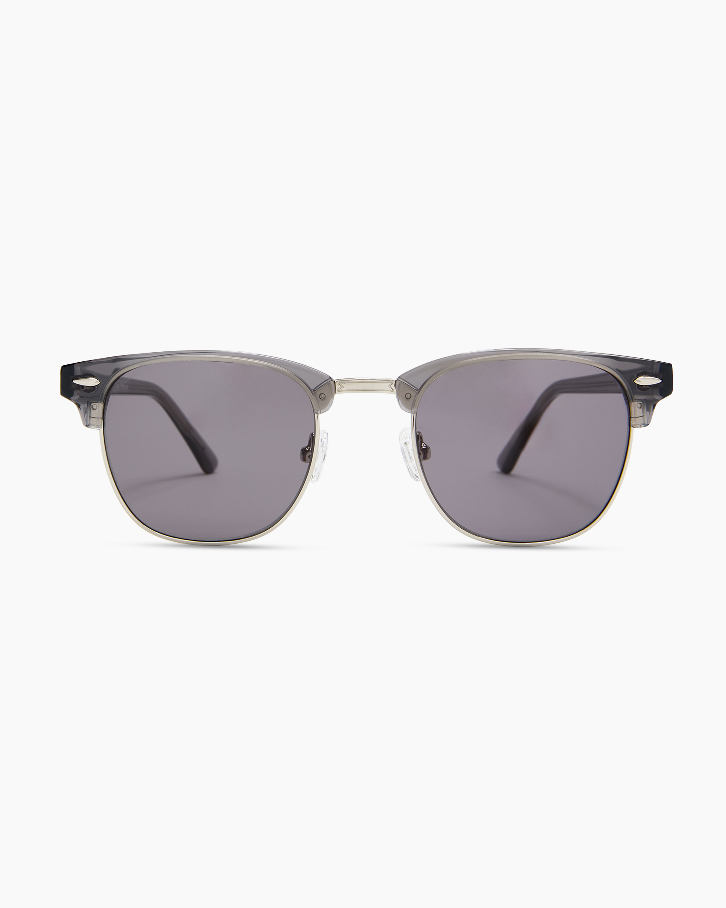Avery Polarized Acetate Sunglasses in Clear Slate with Grey lens
