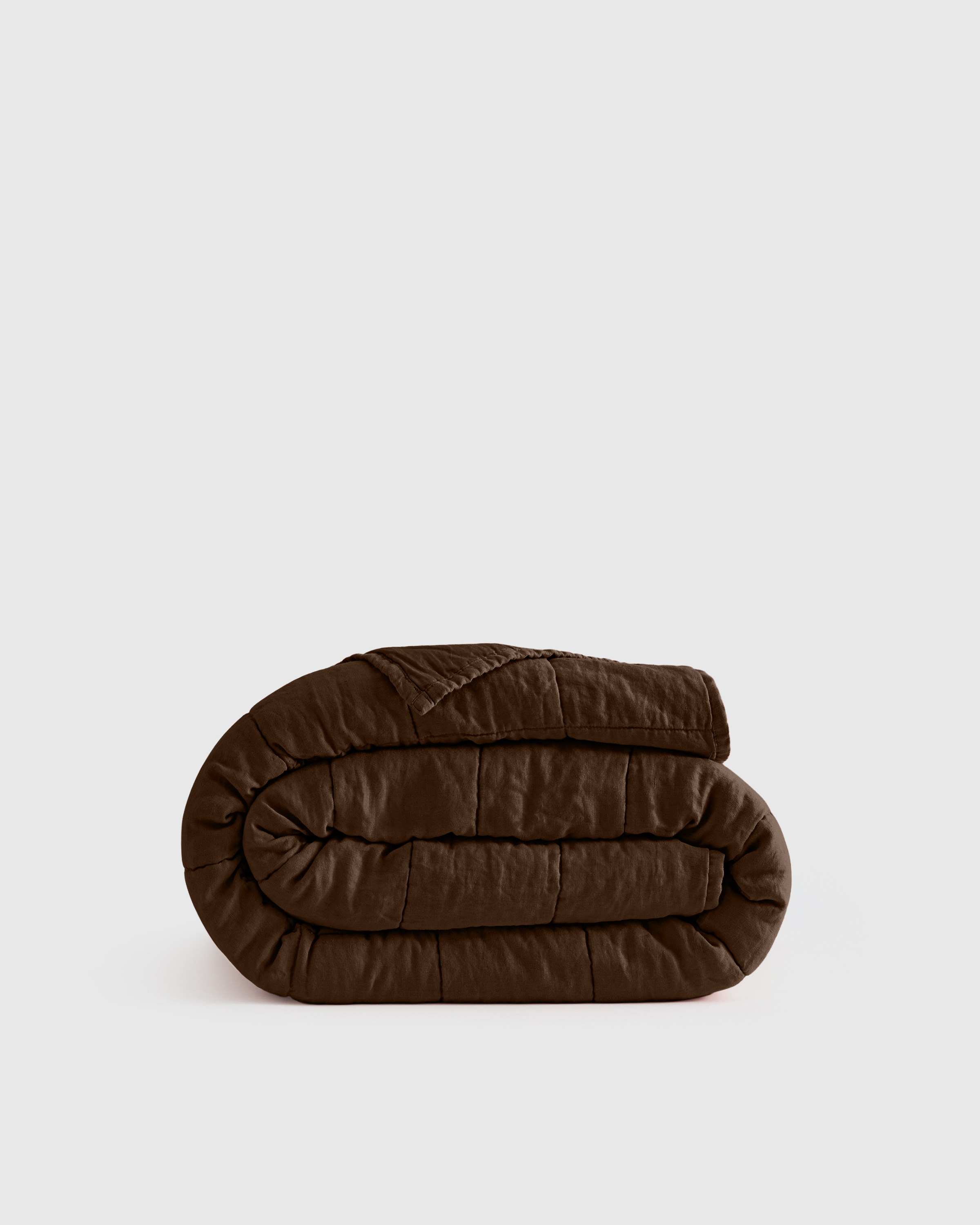 Linen Quilt | Quince in Espresso