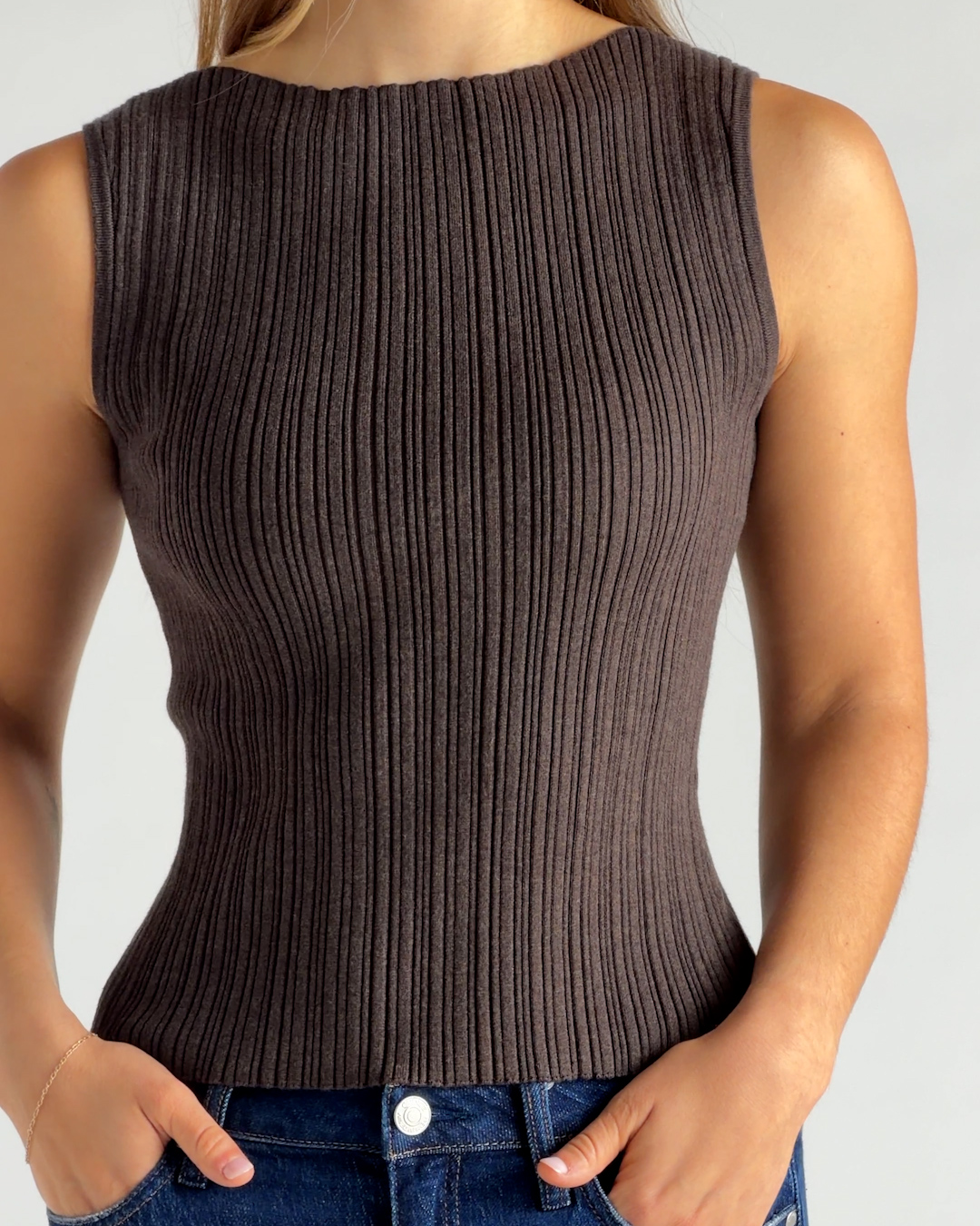 Cotton Cashmere Ribbed Tank | Quince Canada