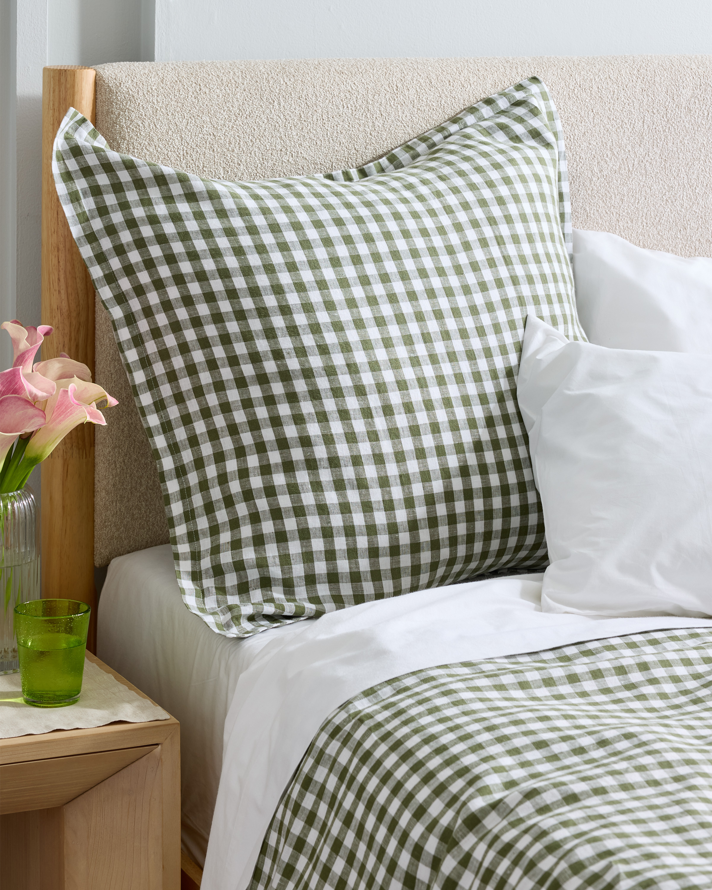 European Linen Gingham Euro Sham - thumbnail 5