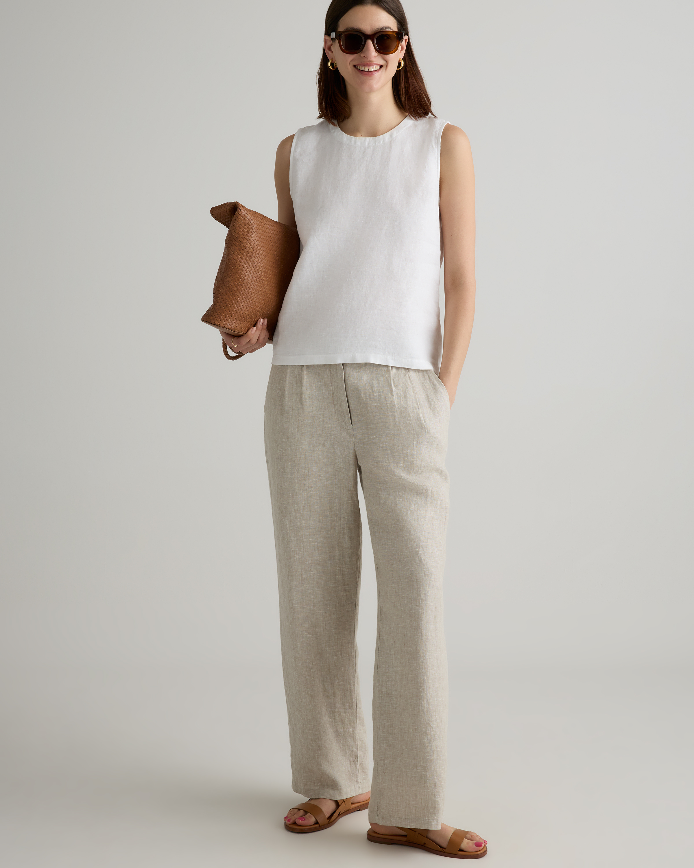 100% European Linen Tank