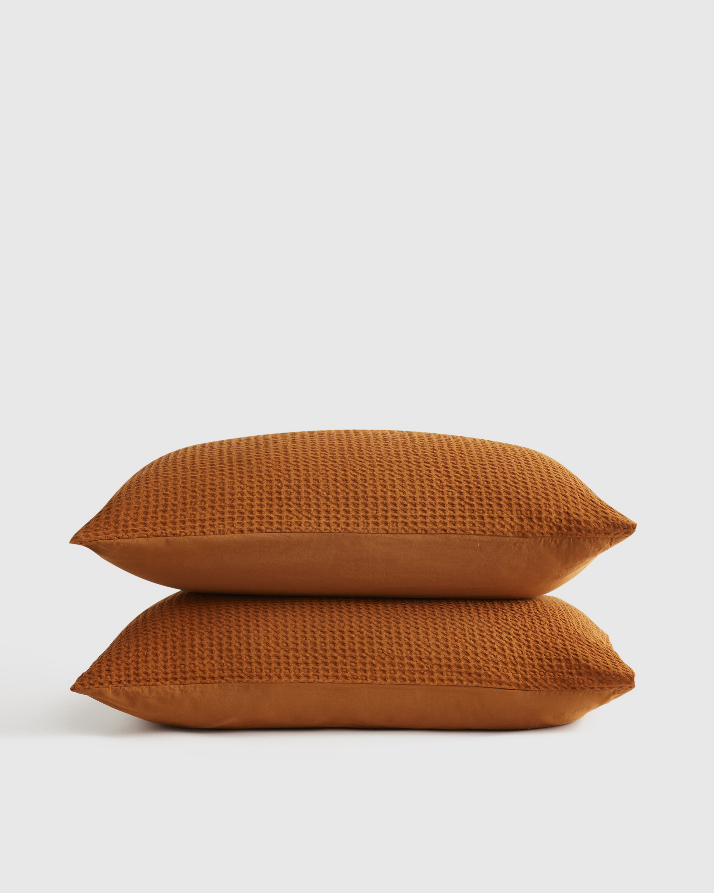 Shop Quince Luxe Waffle Shams In Terracotta