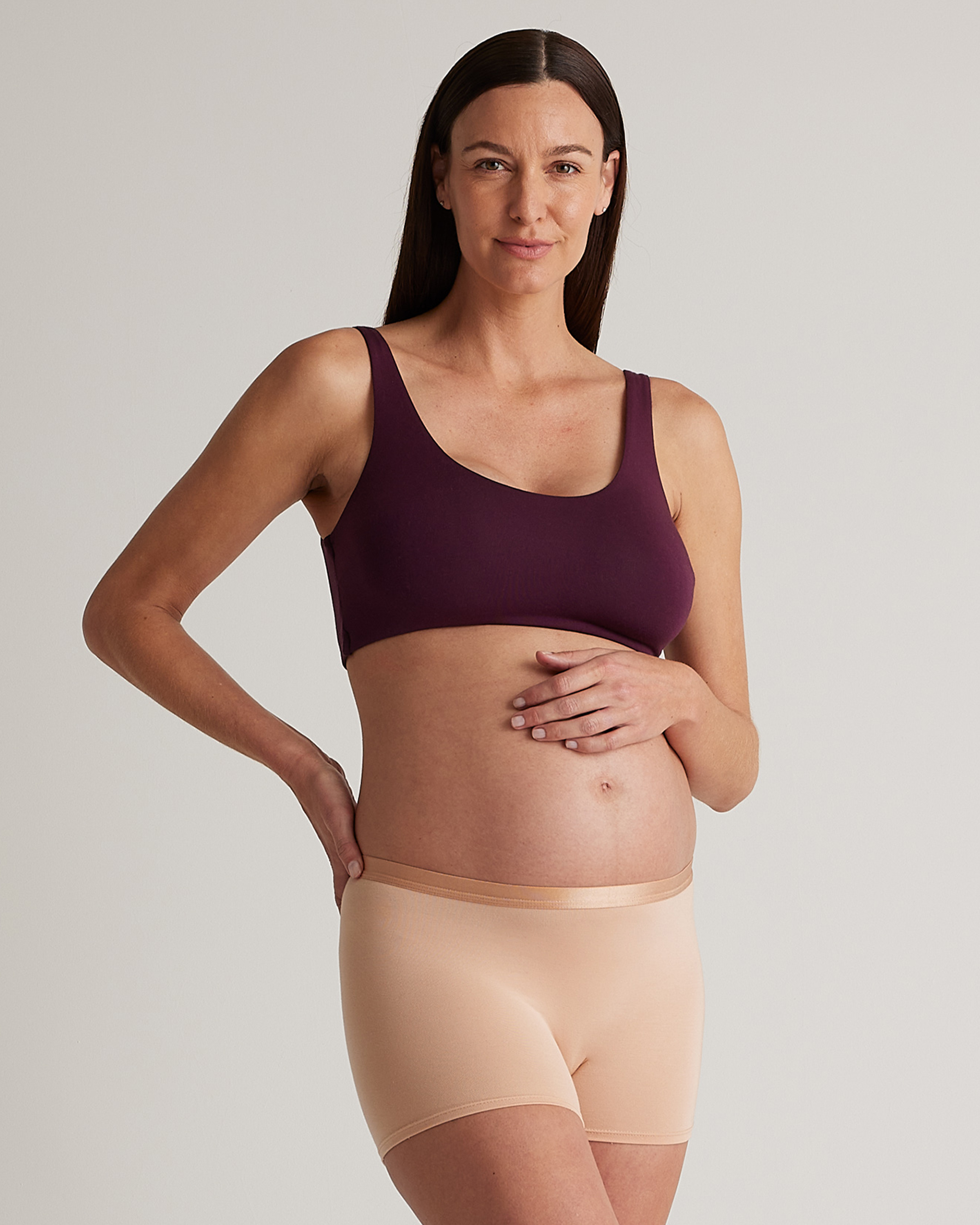 Quince Women's Micromodal Maternity & Postpartum Bralette In Syrah