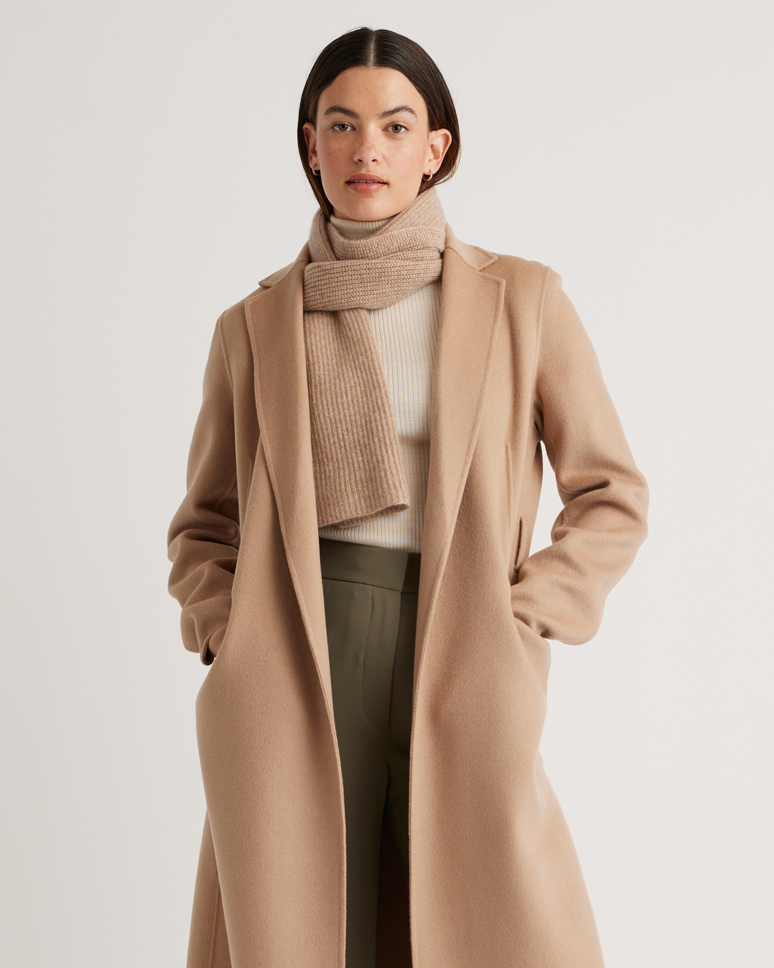 Mongolian Cashmere Ribbed Scarf