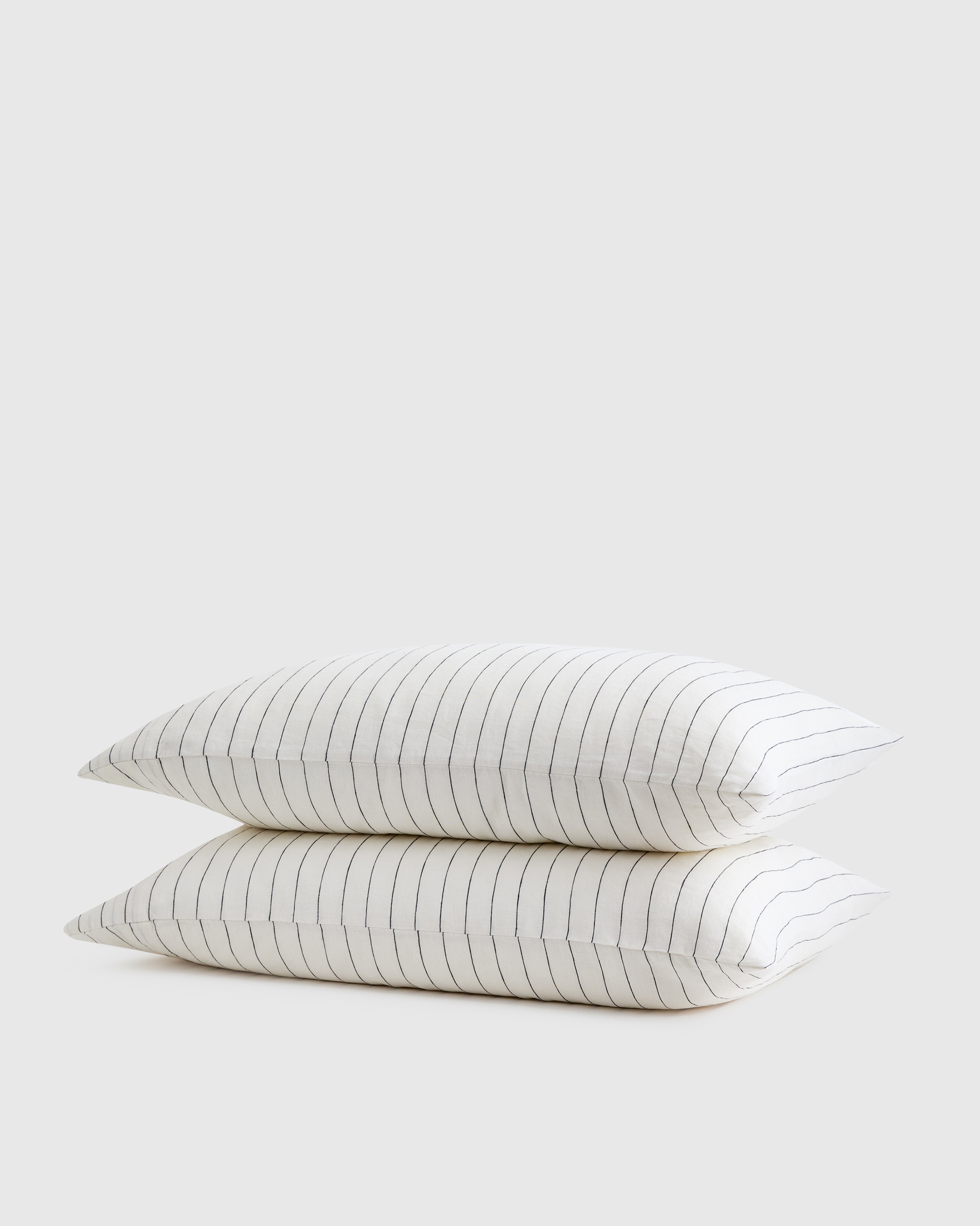 European Linen Stripe Pillowcases Set