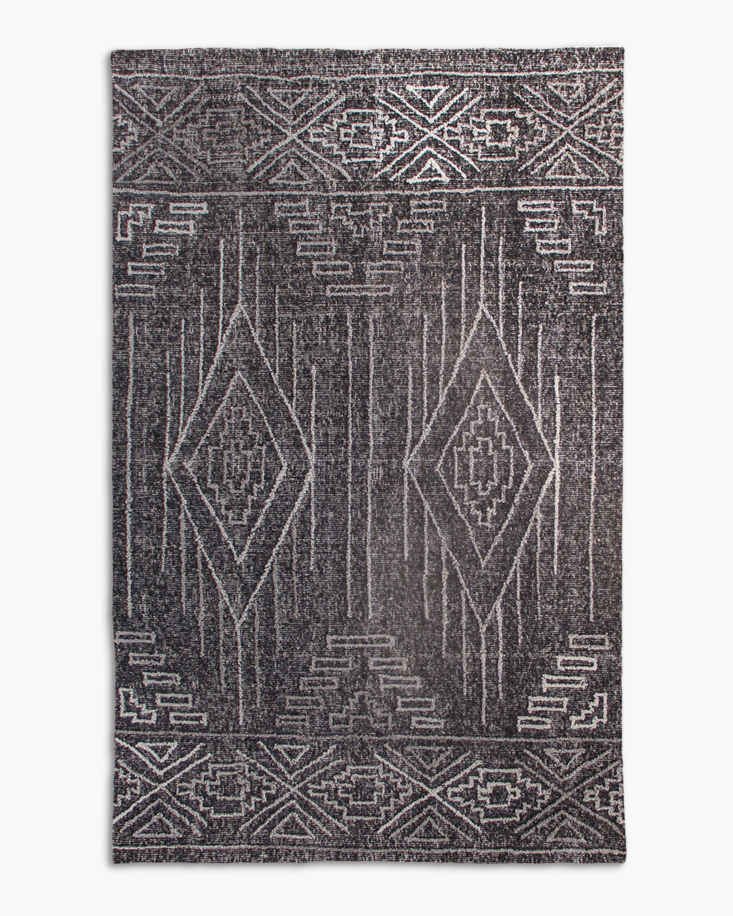 Quince Atticus Woven And Tufted Wool Rug In Charcoal/ivory