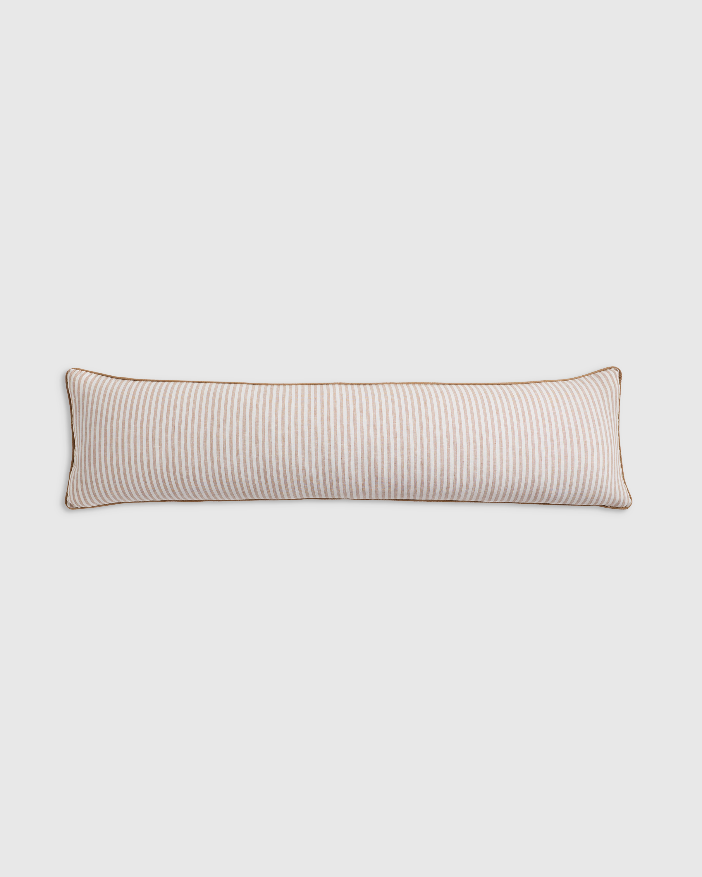 Piped Linen Stripe Oversized Lumbar Pillow Cover by Quince