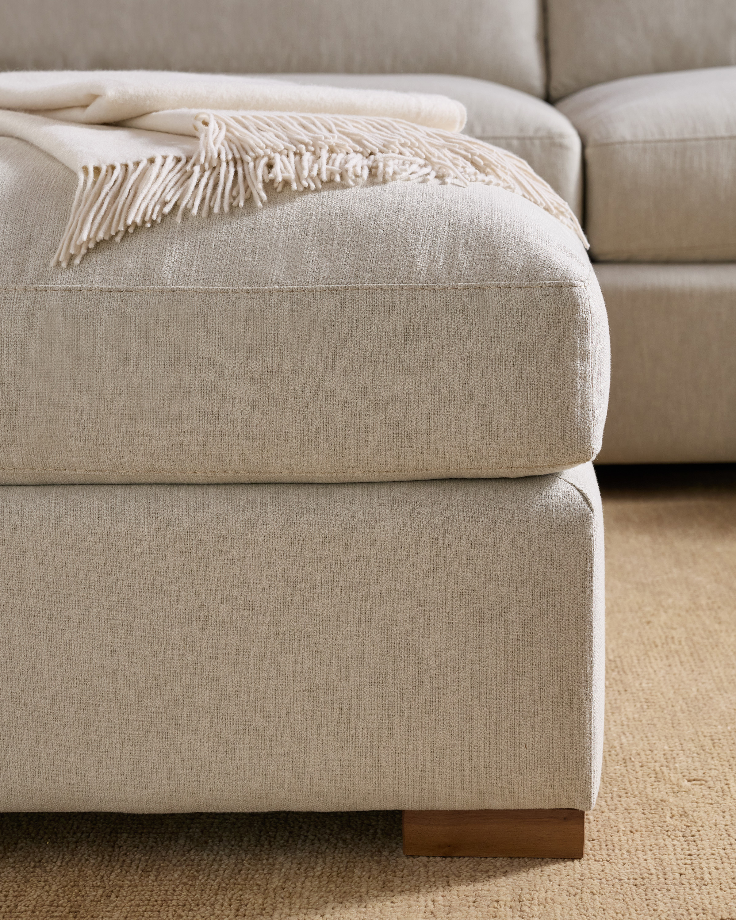 Hollis Slope Arm Ottoman in Performance Velvet - thumbnail 6