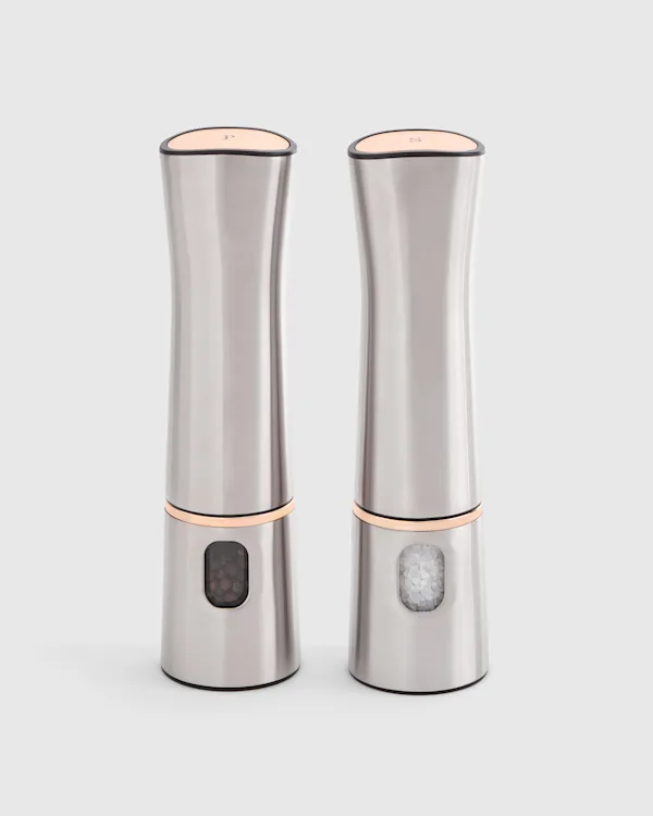 Stainless Steel Electric Salt & Pepper Mill Set