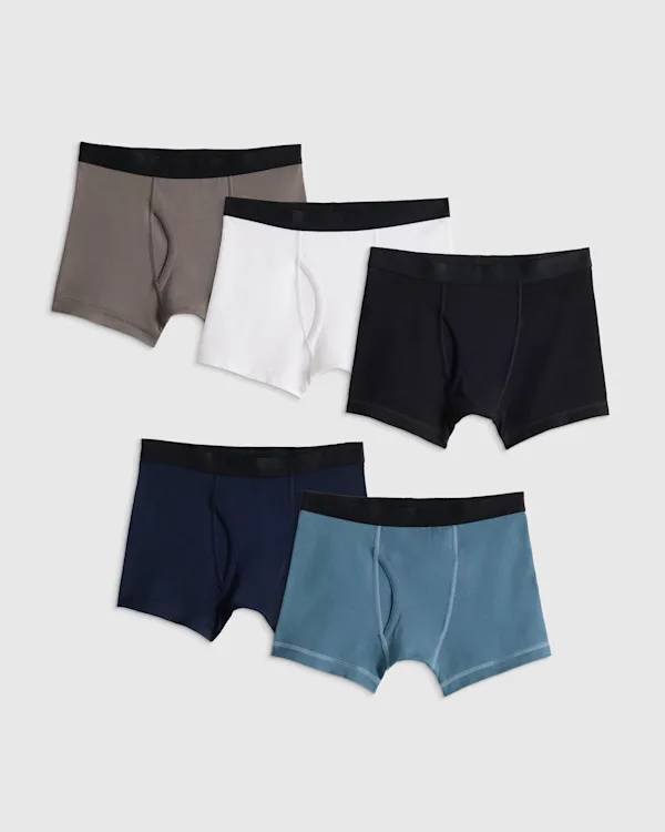 Boys Organic Cotton Boxer Brief 5-Pack