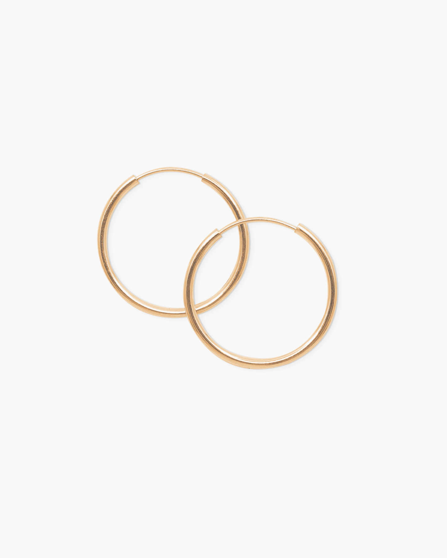 14k Gold Everyday 25mm Hoop Earrings - Yellow Gold