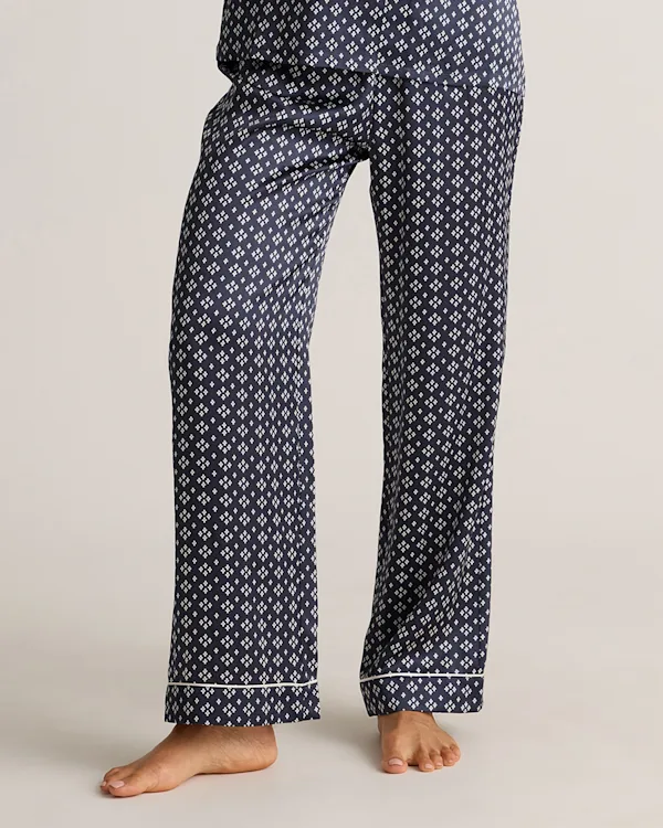 100% Washable Silk Satin Pajama Pant