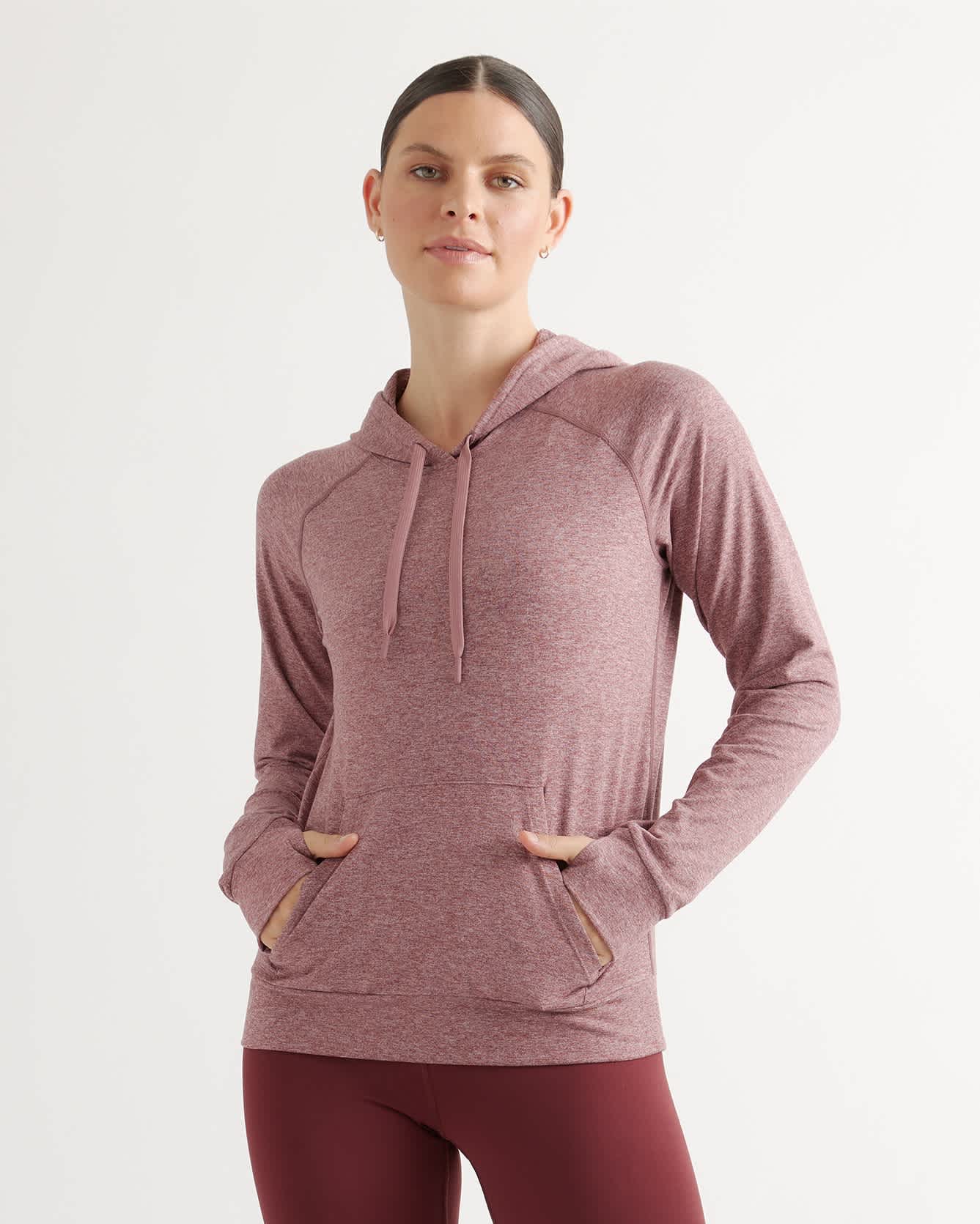 Flowknit Ultra-Soft Performance Pullover Hoodie - Heather Rose