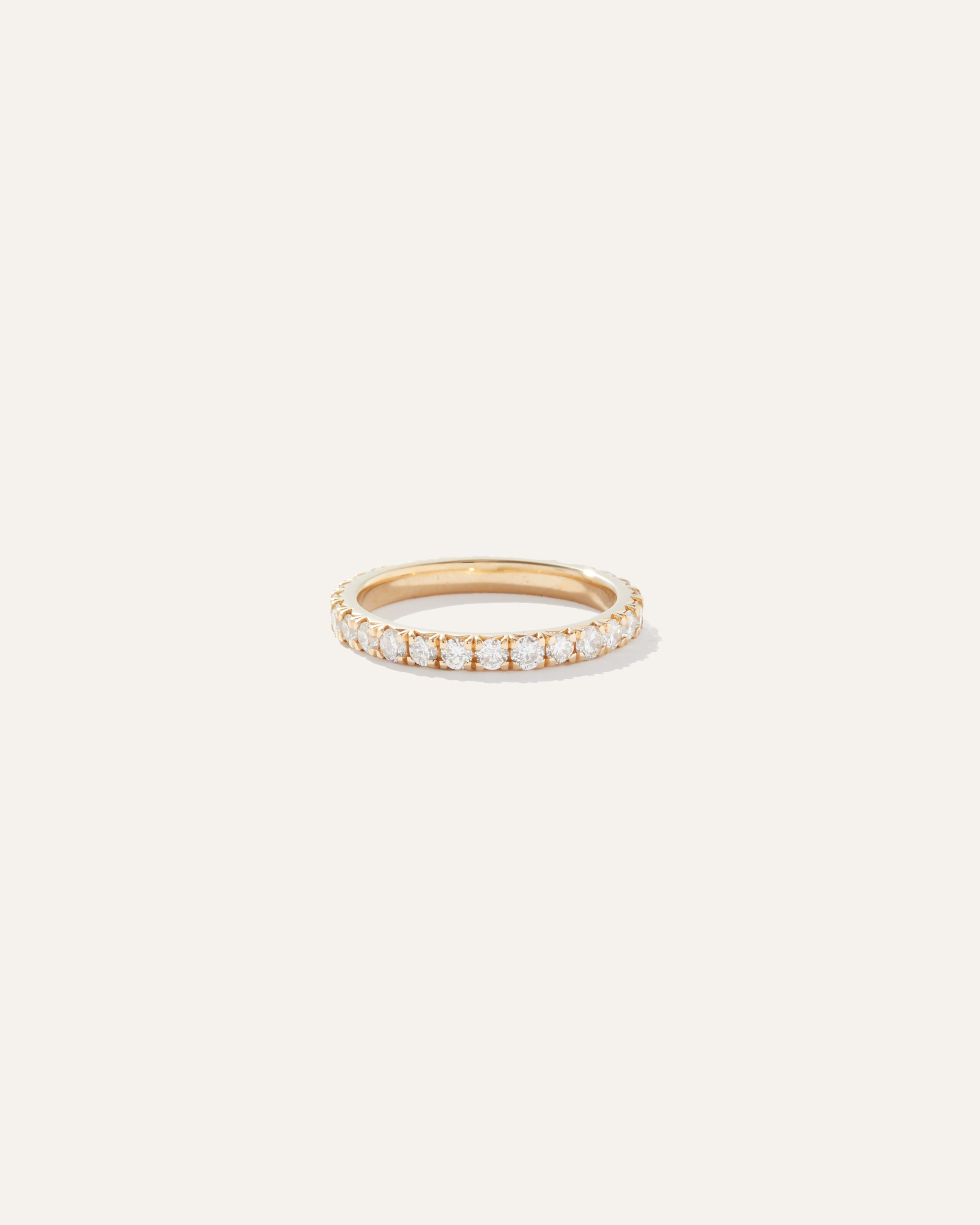 Quince Women's Diamond French Pave Eternity Band Rings In Yellow Gold