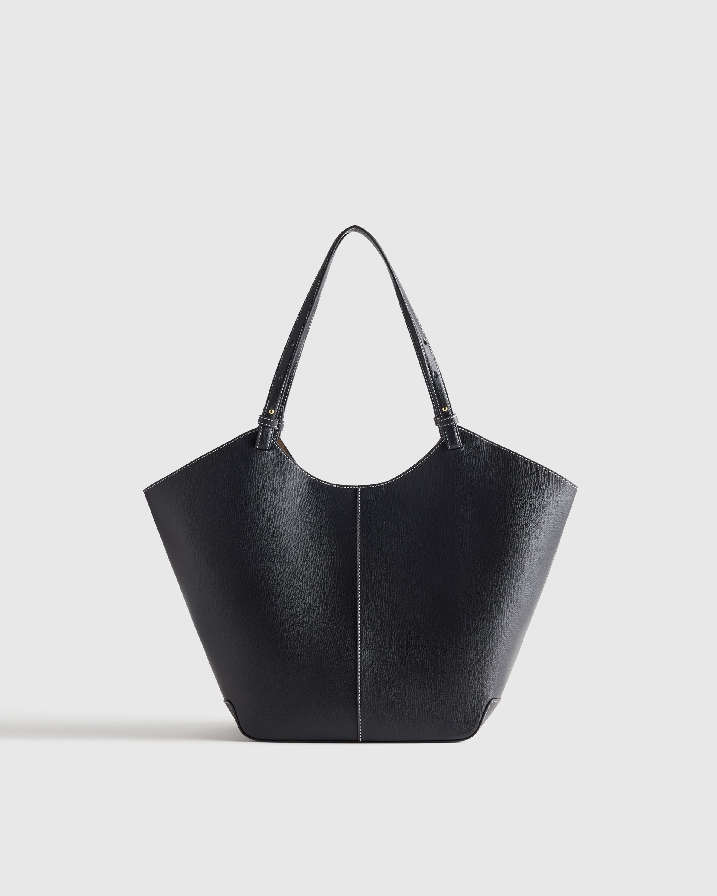 Italian Leather Trapeze Tote