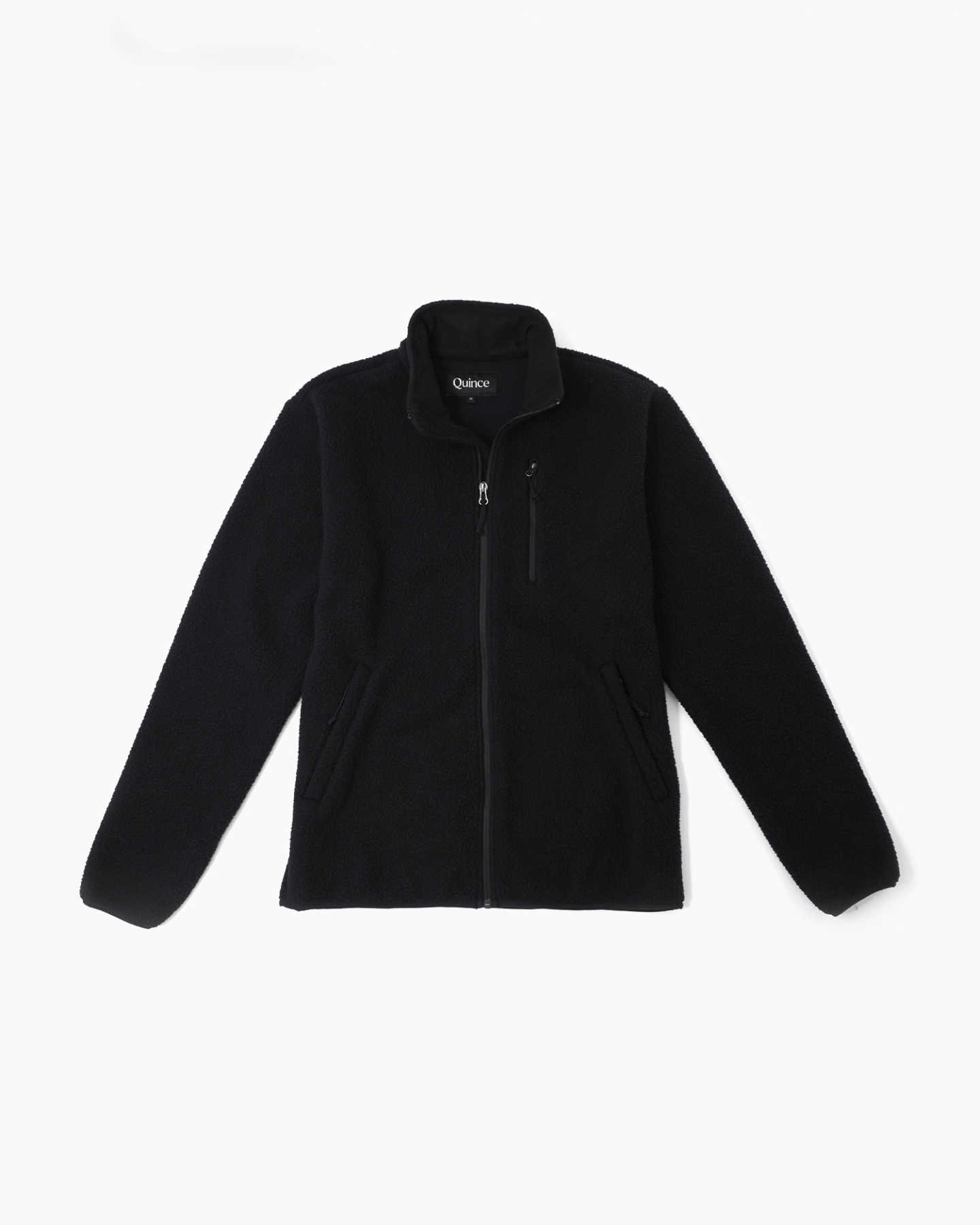 Recycled Sherpa Fleece Jacket - Black - 9 - Thumbnail