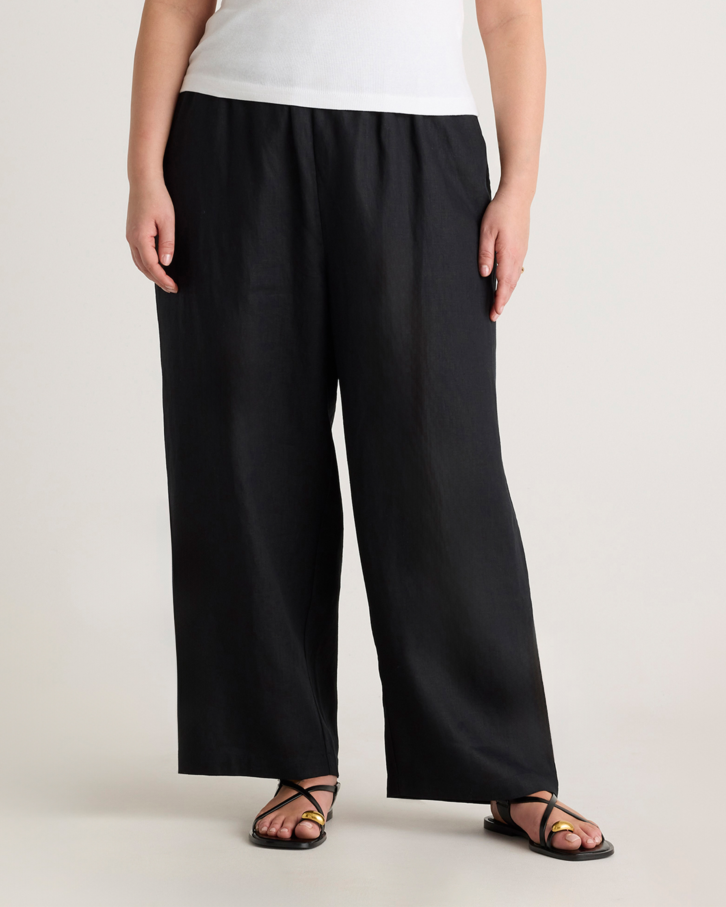 Shop Quince Women's 100% European Linen Pants In Black