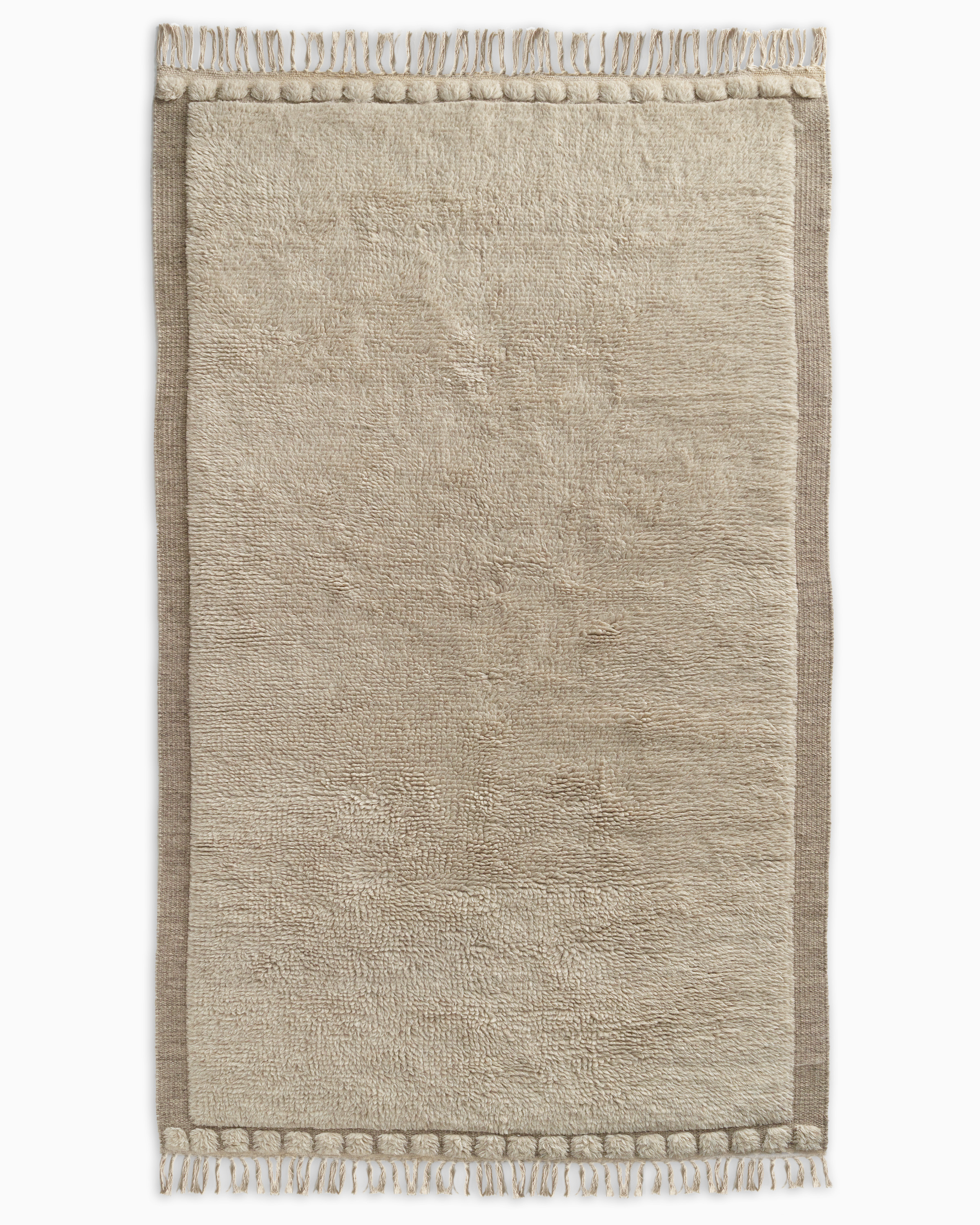 Quince Saje Wool Shag Rug In Neutral