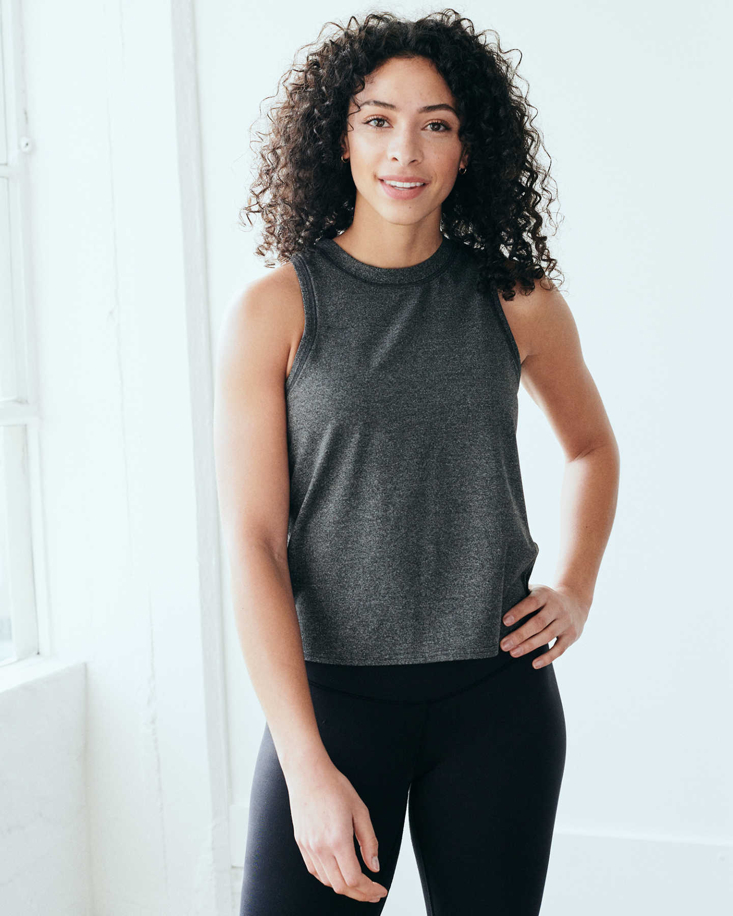 Flowknit Ultra-Soft Performance Tank - Charcoal