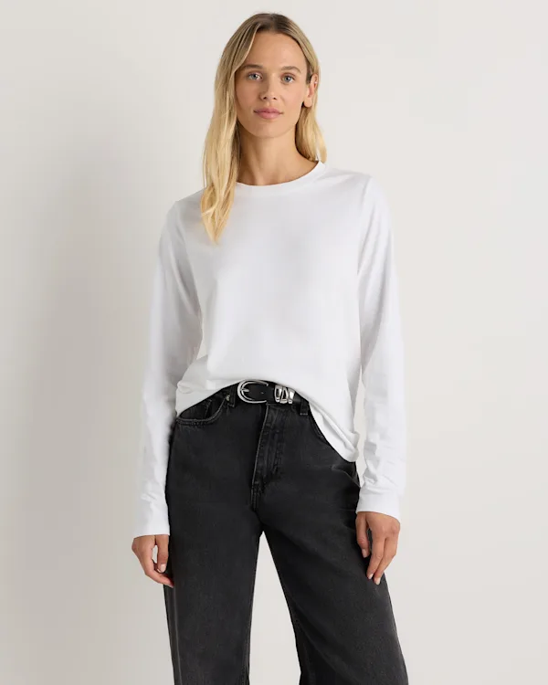 100% Organic Cotton Long Sleeve Swing Tee