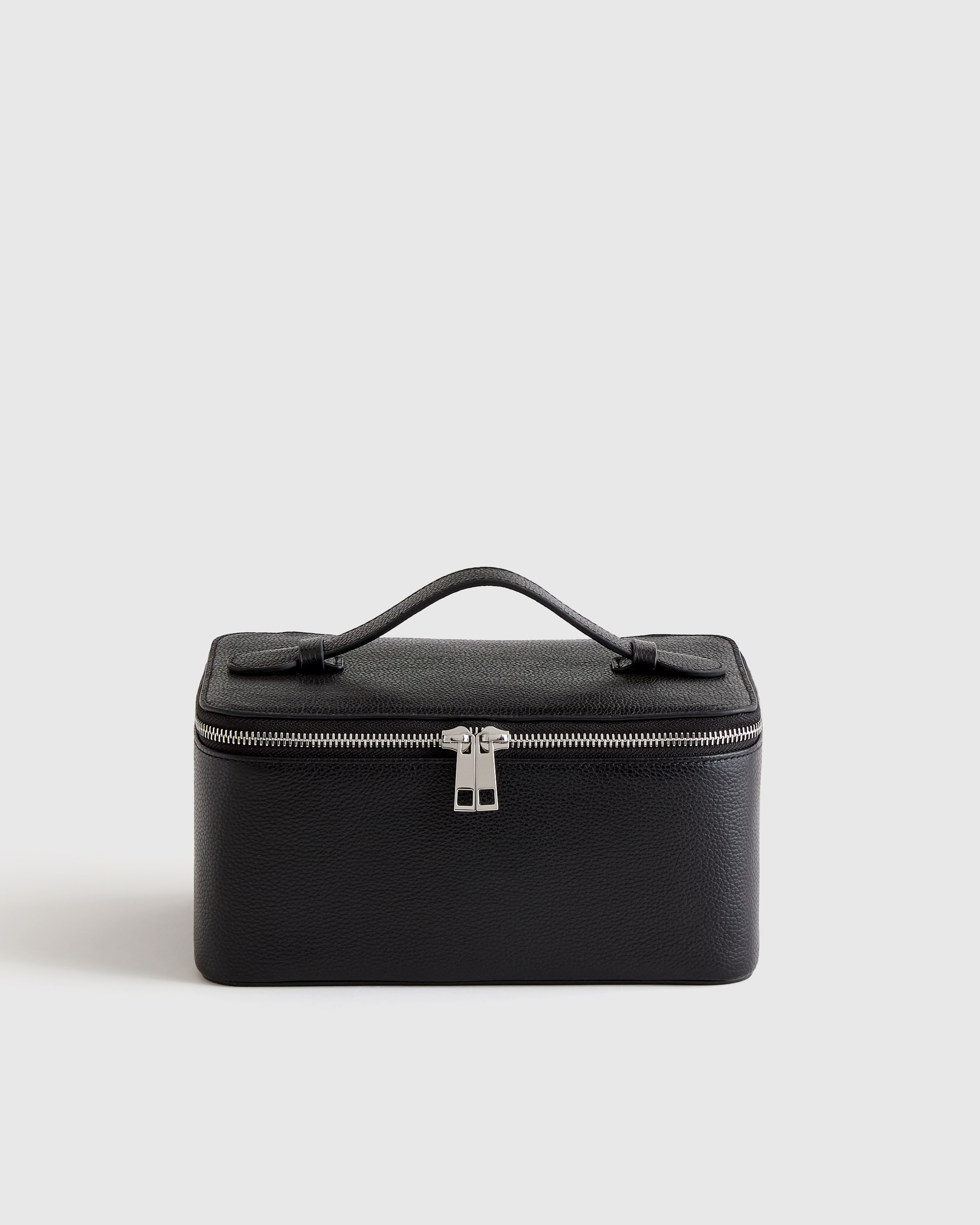 Italian Leather Travel Cosmetic Case - Taupe