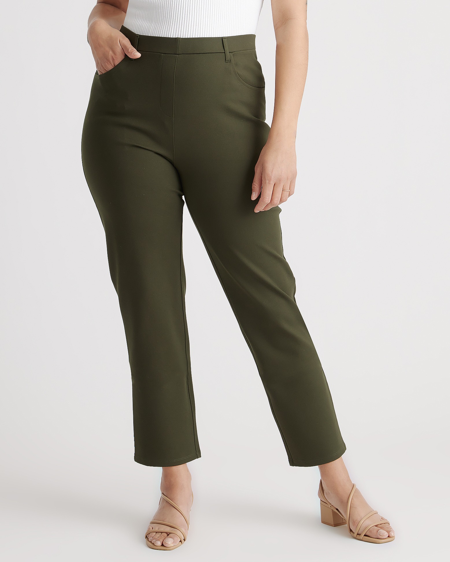 Premium Rayon Knotted Pant for Women, Both Side Pocket Casual Wear, Comfy  Office Ponte, Slim, Solid Fit Pants