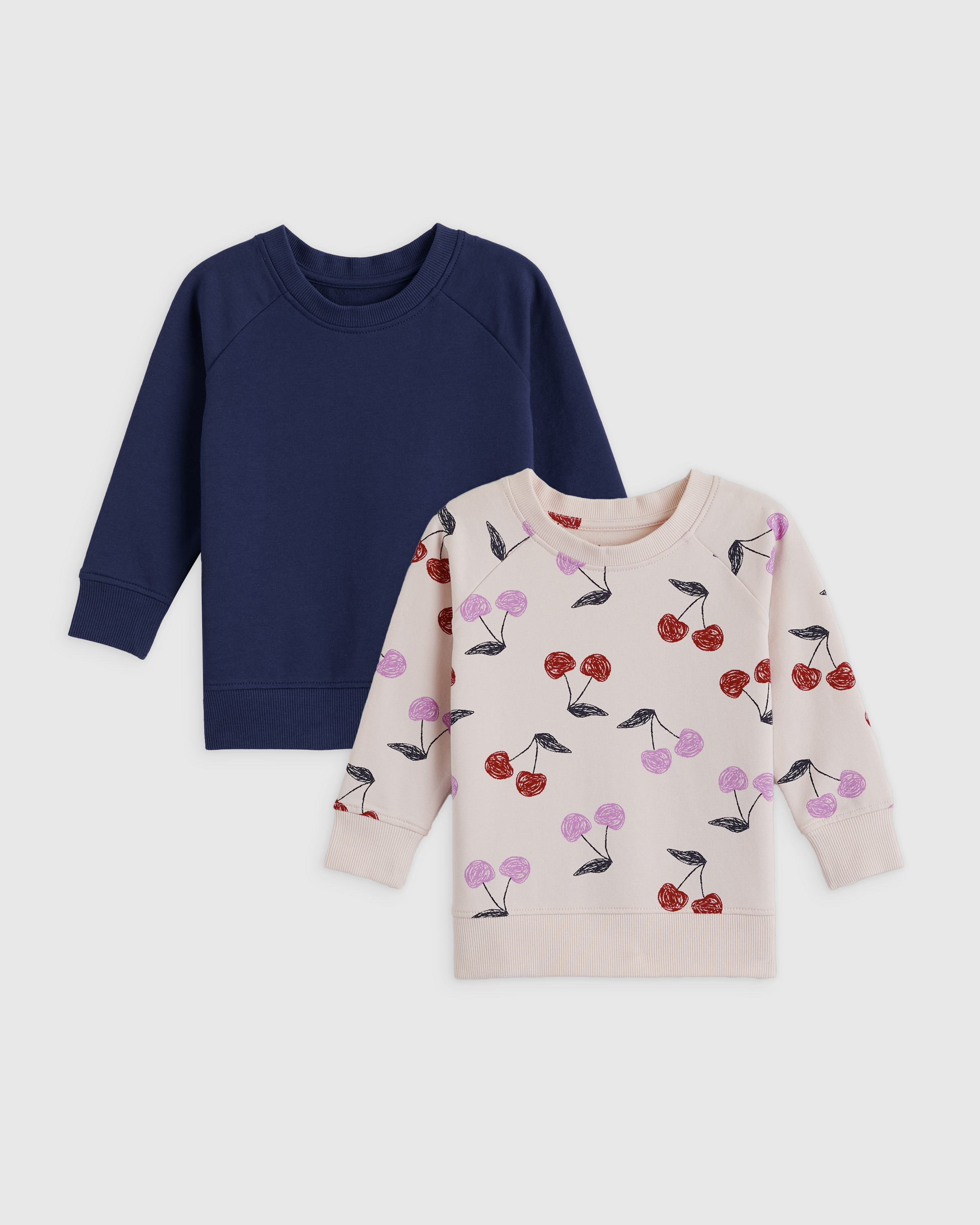 Organic Cotton French Terry Crew Neck Sweatshirt 2-Pack