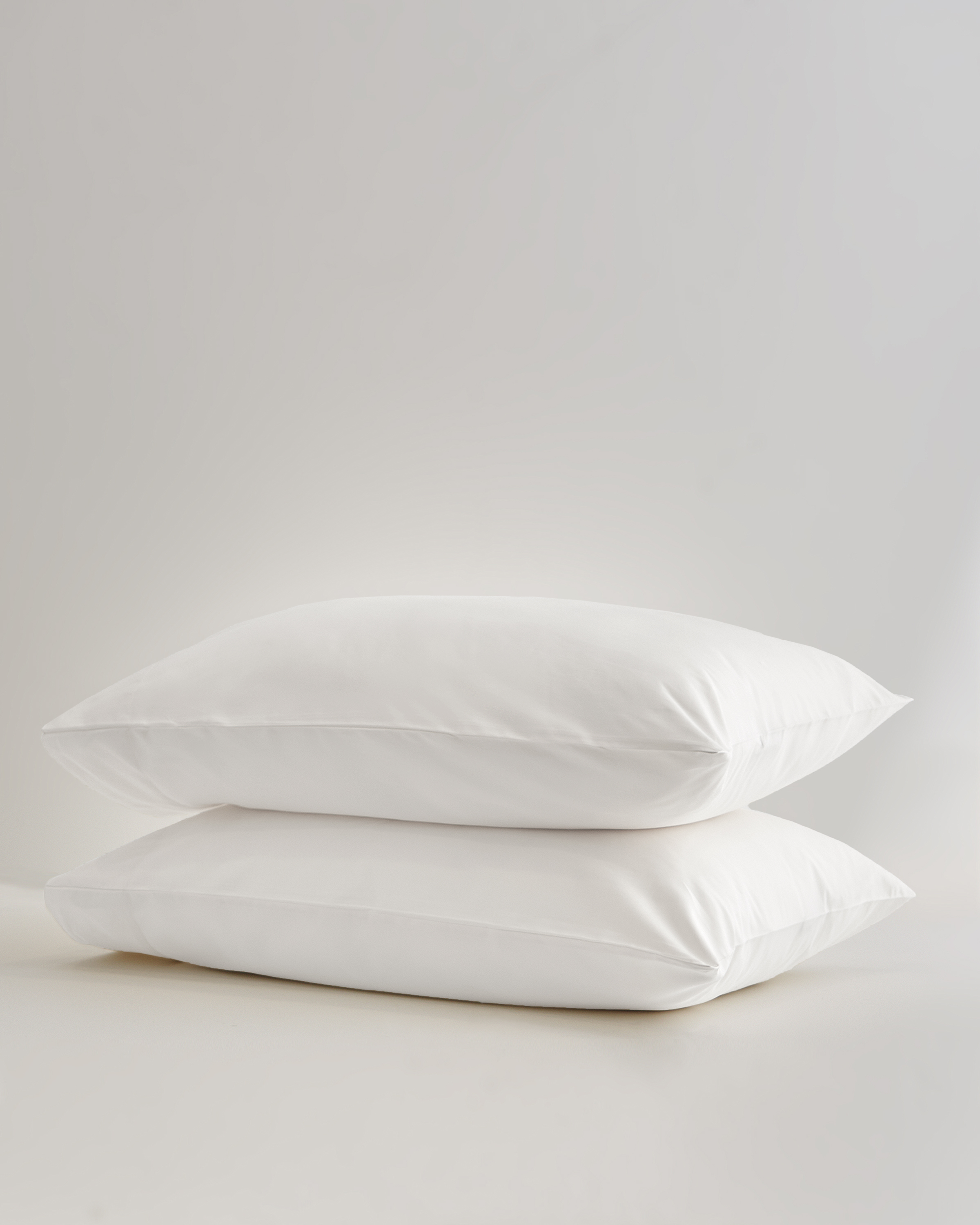 Set of Organic Extra Thin Pillow and Organic Case, Artisan Handmade  (Fabric: Organic Cotton, Filling: Organic Cotton 100% 300g) 17 x 25 in (43  x 63