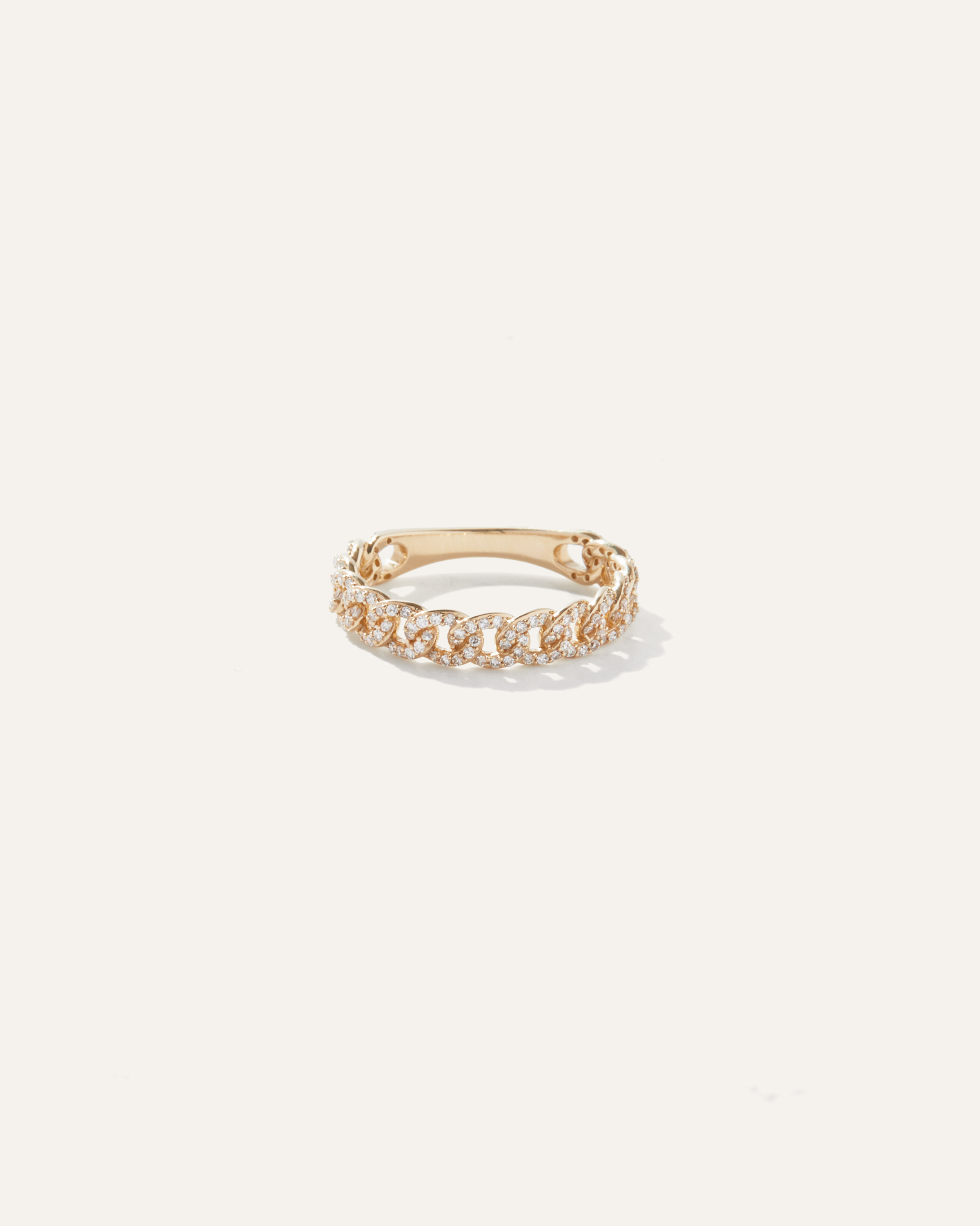 Quince Women's 14k Gold Diamond Chain Ring In Yellow Gold