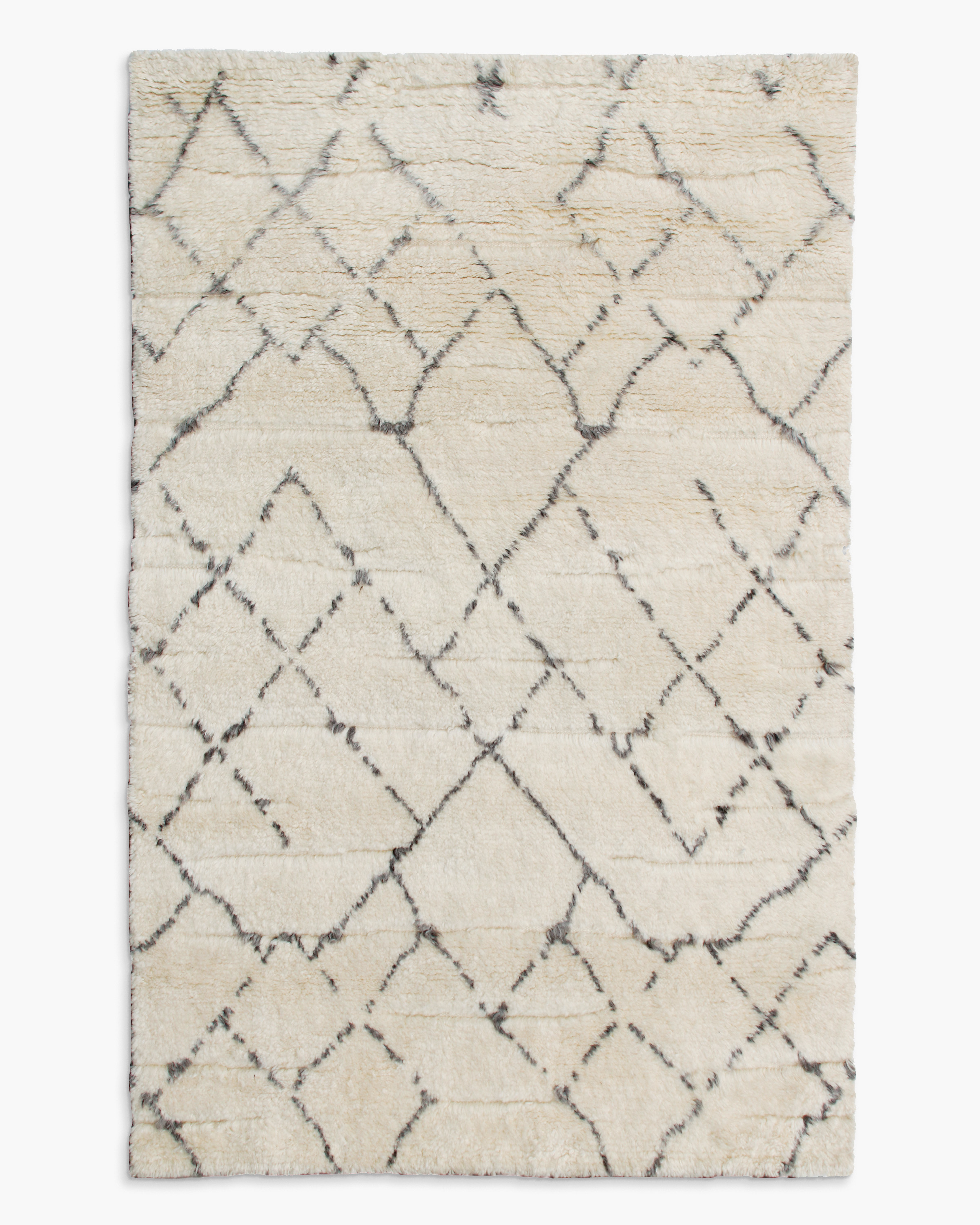 Quince Cassius Hand-knotted Wool Rug In Ivory/charcoal