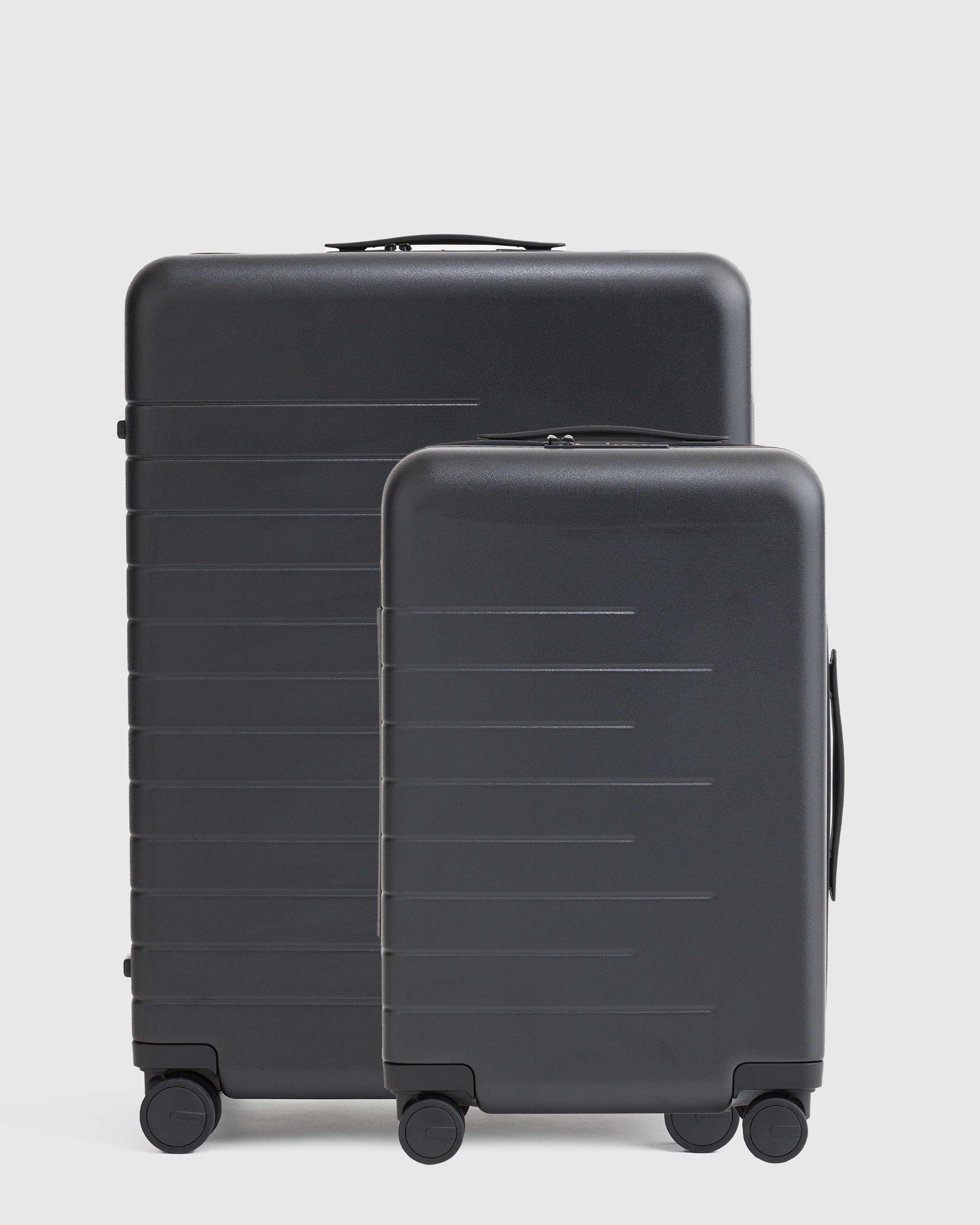 Expandable Carry-On & Medium Check-In Suitcase Set - Black
