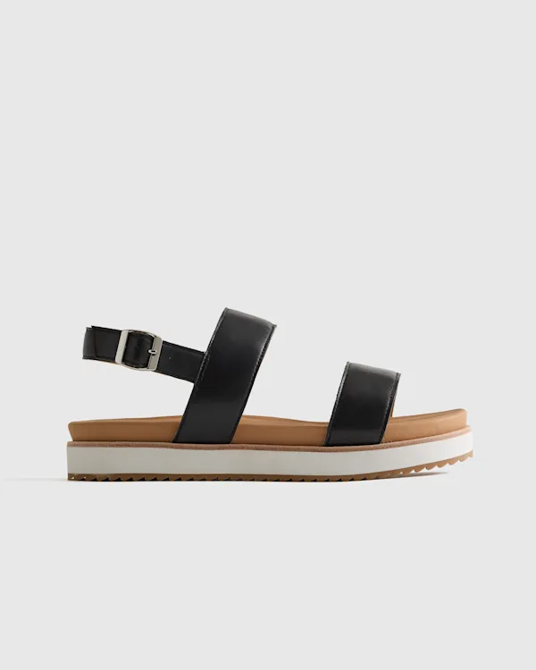 Italian Leather Platform Sandal